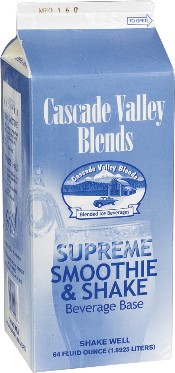 CASCADE VALLEY BLENDS SUPREME SMOOTHIE BASE 1/2 GAL