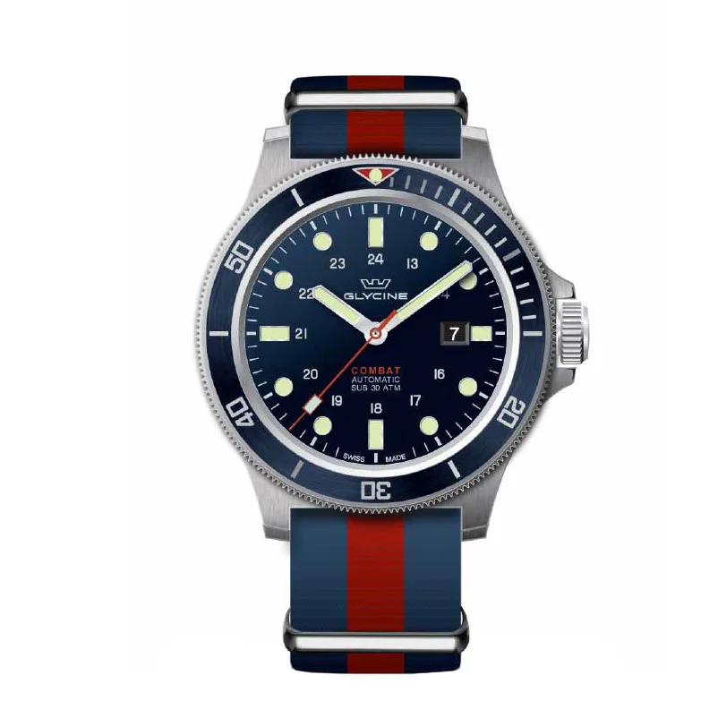 GLYCINE COMBAT SUB STAINLESS STEEL MEN'S AUTOMATIC WATCH