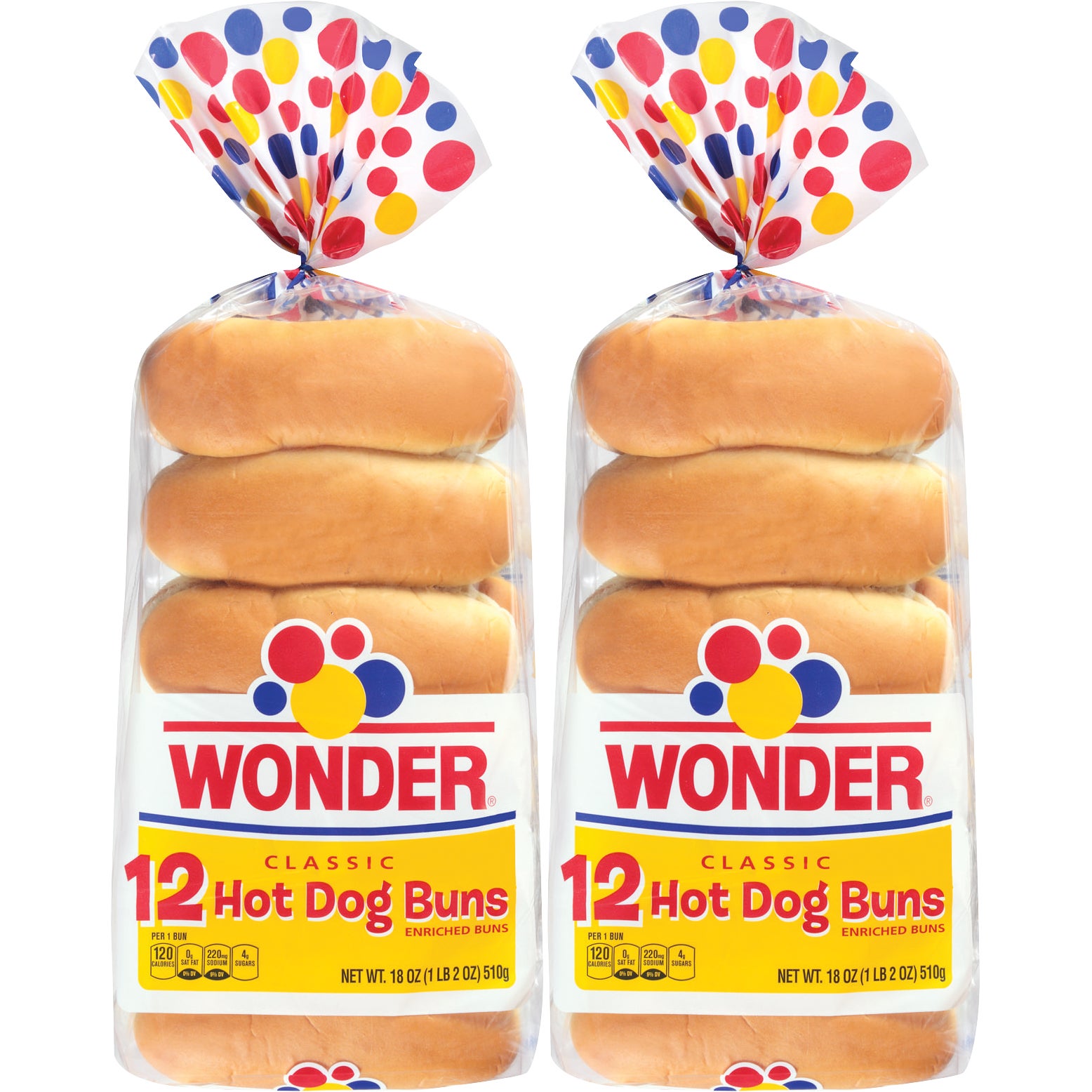 WONDER 6¨ HOT DOG BUNS 12 CT / 18 OZ
