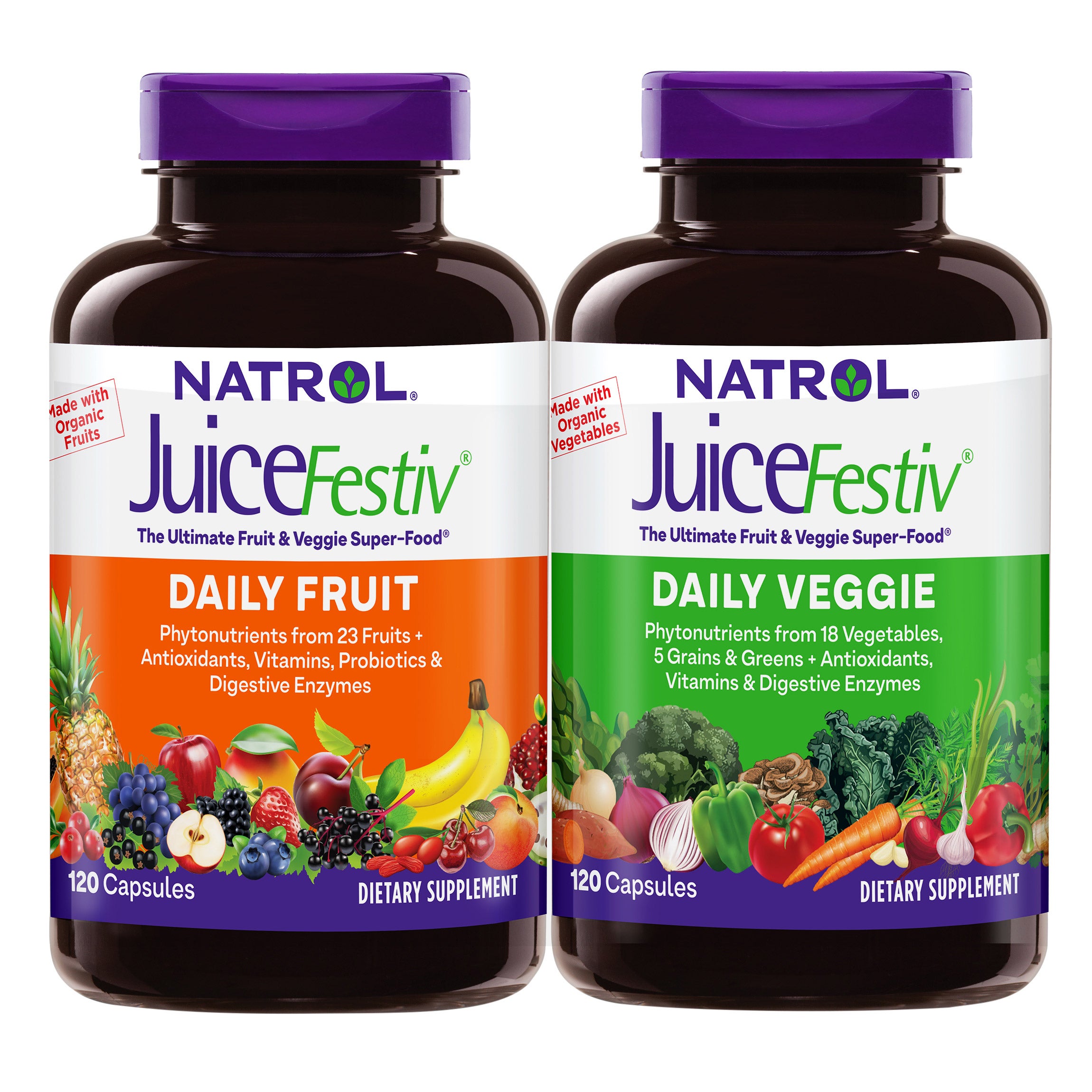 JUICEFESTIV COMBO PACK FRUIT FESTIV/VEGGIE FESTIV 2/120 CT - Image 1