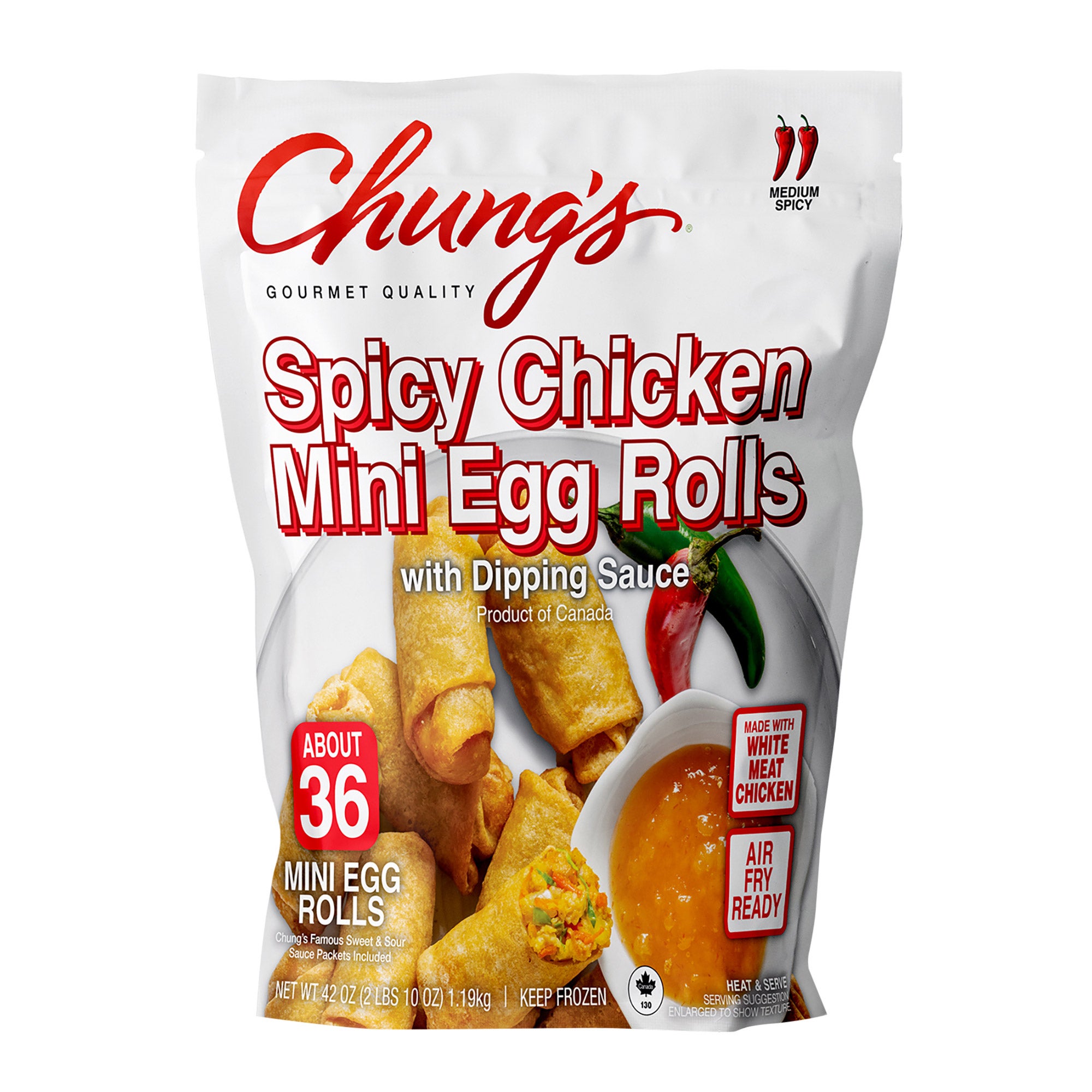 CHUNGS SPICY CHICKEN EGGROLLS 36 CT - Image 1