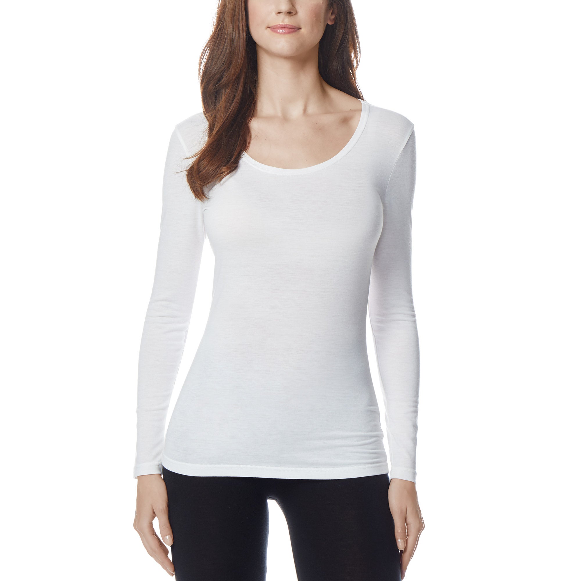 32 DEGREES LADIES HEAT LONG SLEEVE SCOOP NECK - Image 1