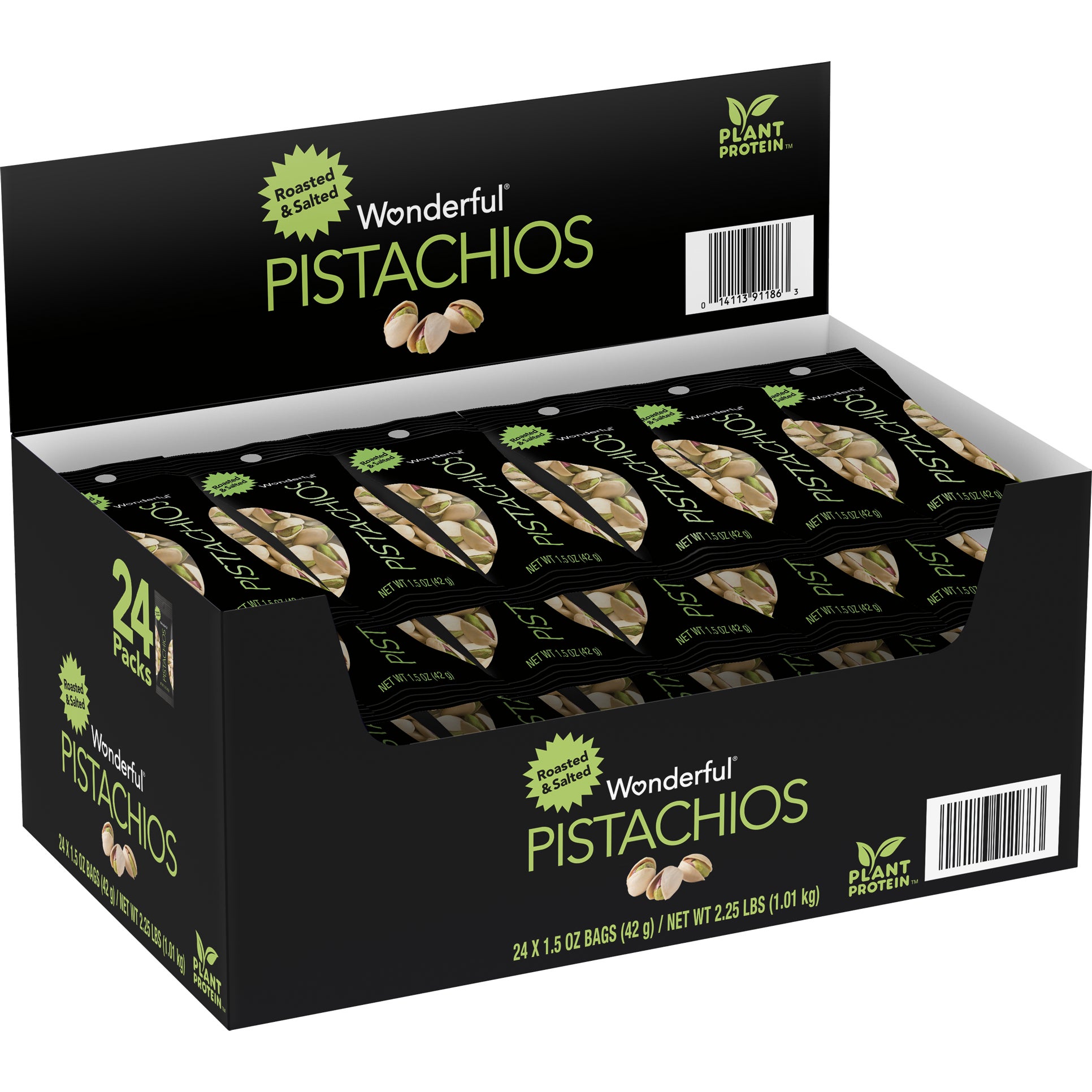 WONDERFUL IN-SHELL PISTACHIOS 24 CT/1.5 OZ - Image 1