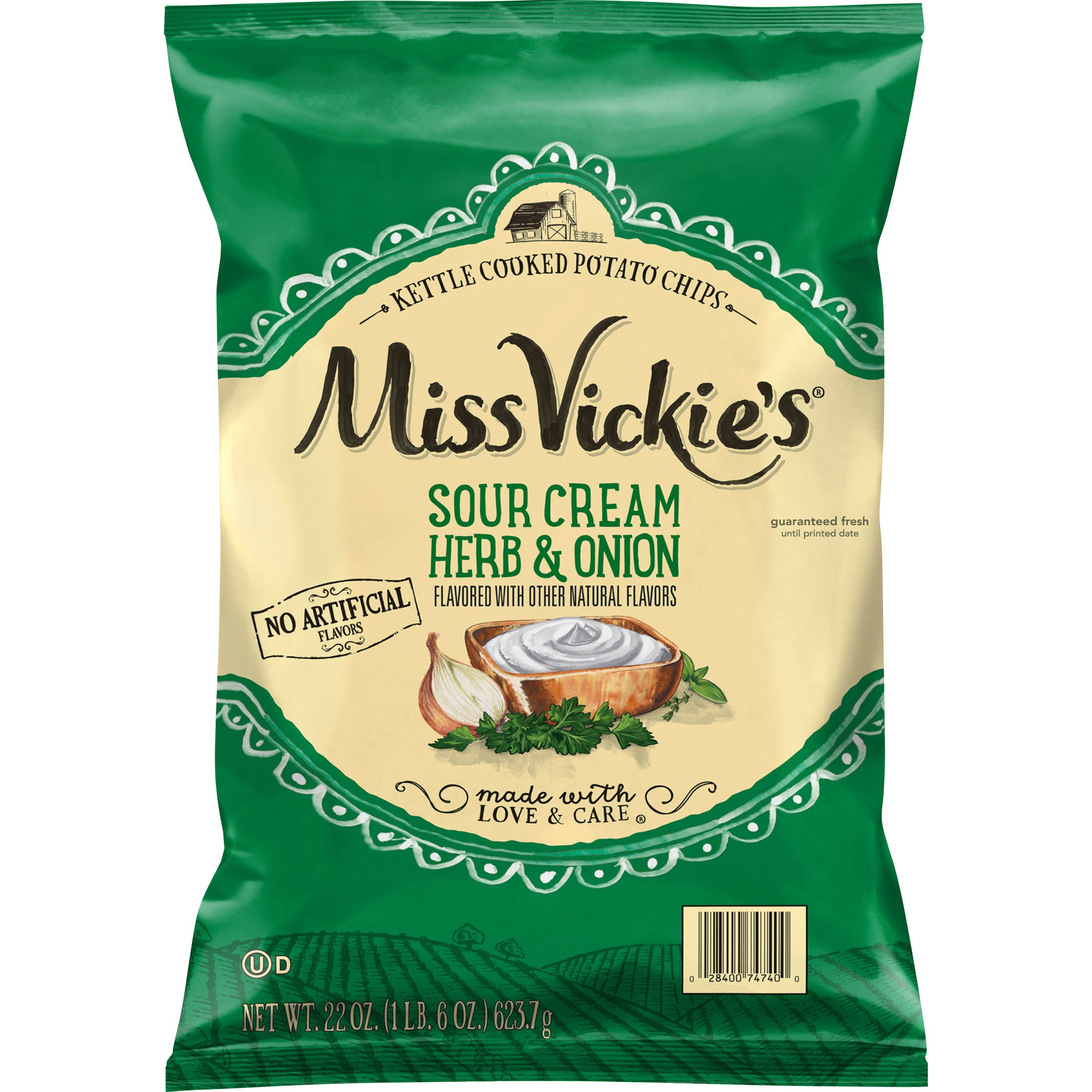 MISS VICKIE'S SOUR CREAM HERB & ONION 22 OZ
