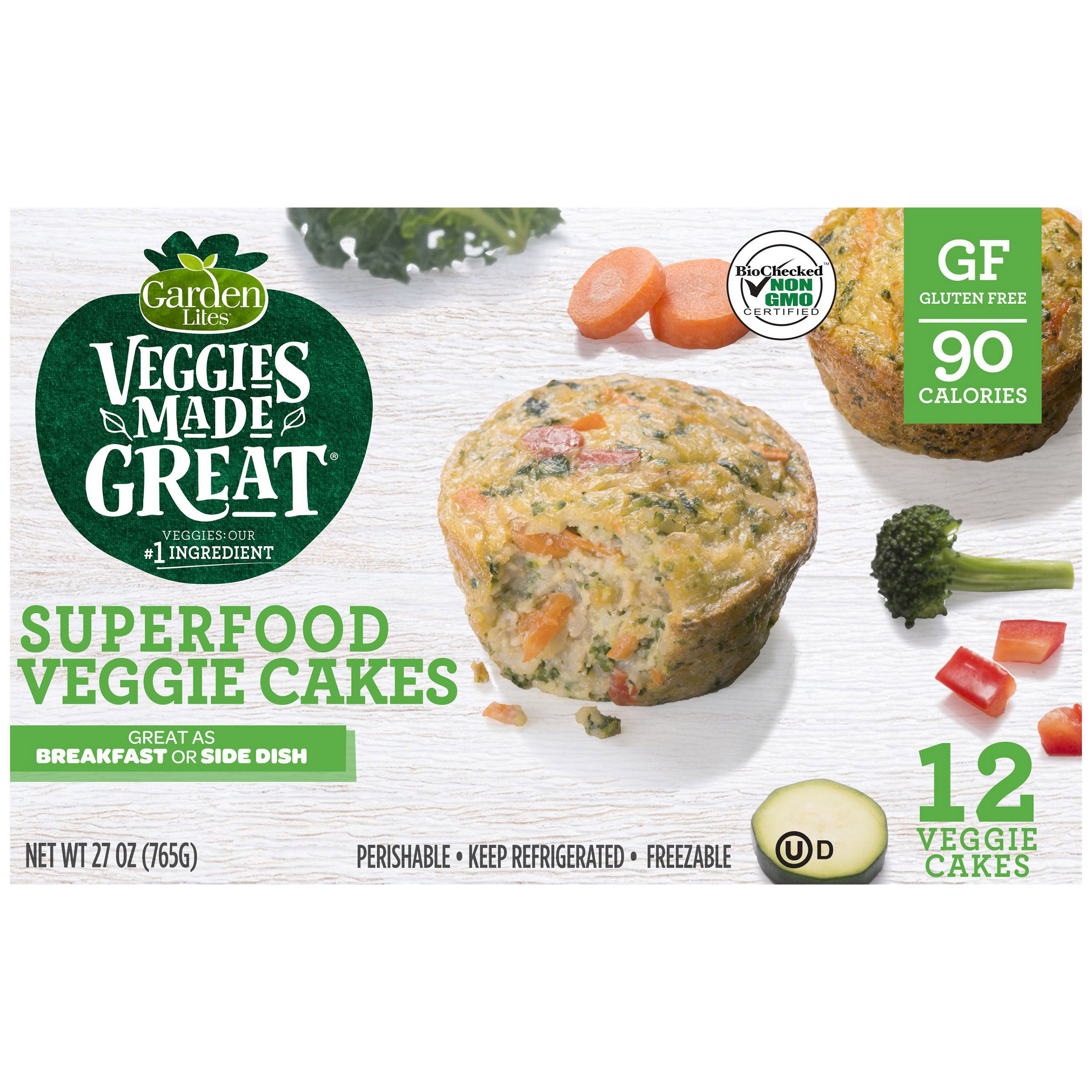 GARDEN LITES SUPERFOOD VEGGIE CAKES 27 OZ (1.69 LBS)