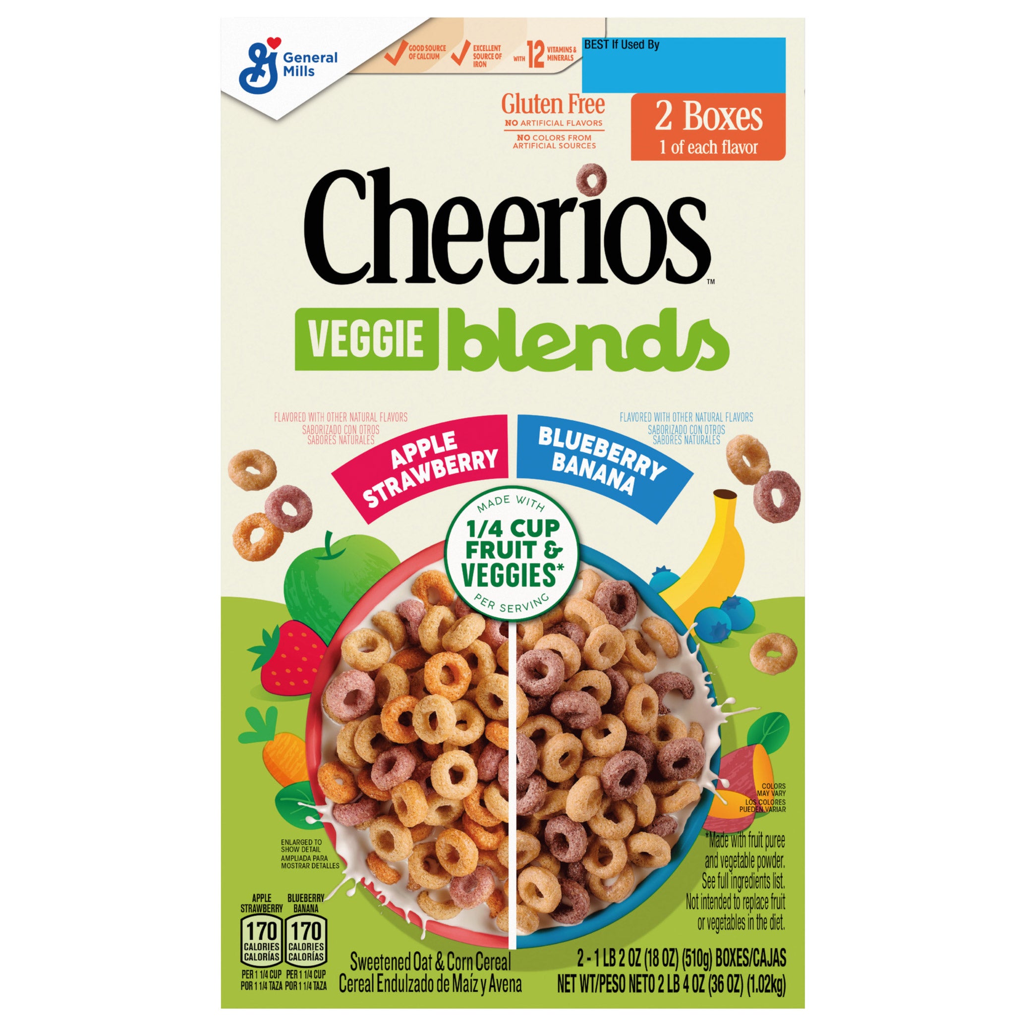 GENERAL MILLS CHEERIOS VEGGIE BLENDS 36 OZ - Image 1