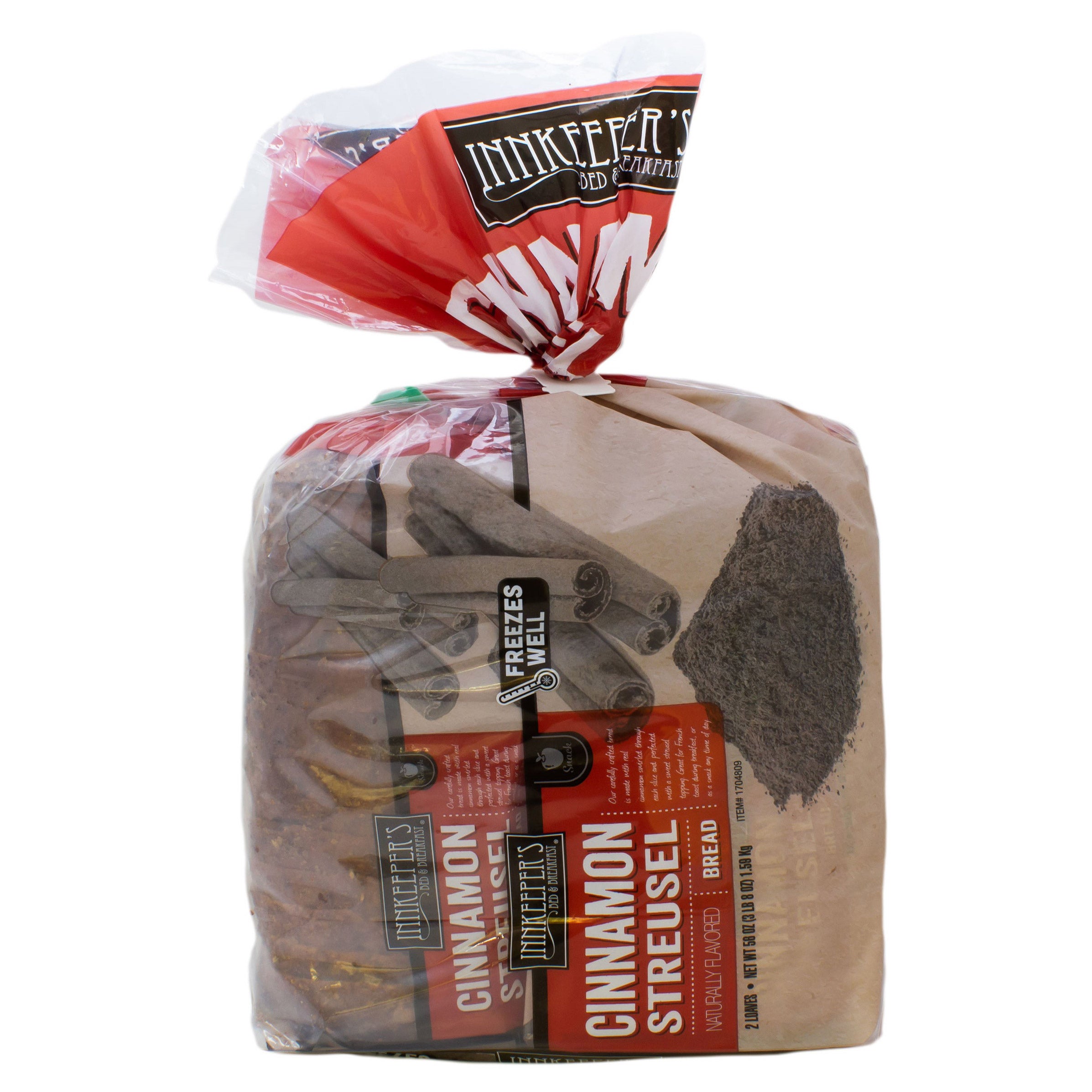 INNKEEPER'S CINNAMON STREUSEL 2/28 OUNCE LOAVES