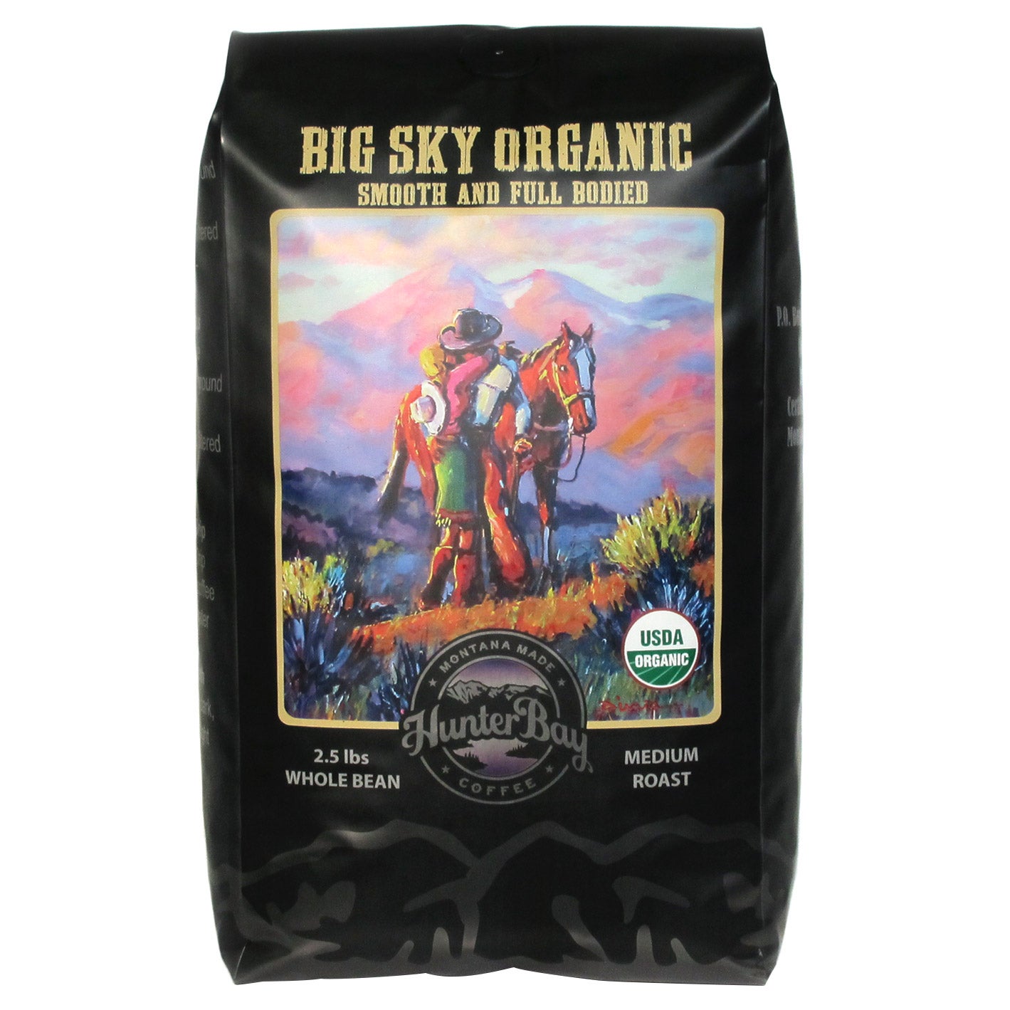 HUNTER BAY BIG SKY ORGANIC COFFEE 2.5 LBS WHOLE BEAN