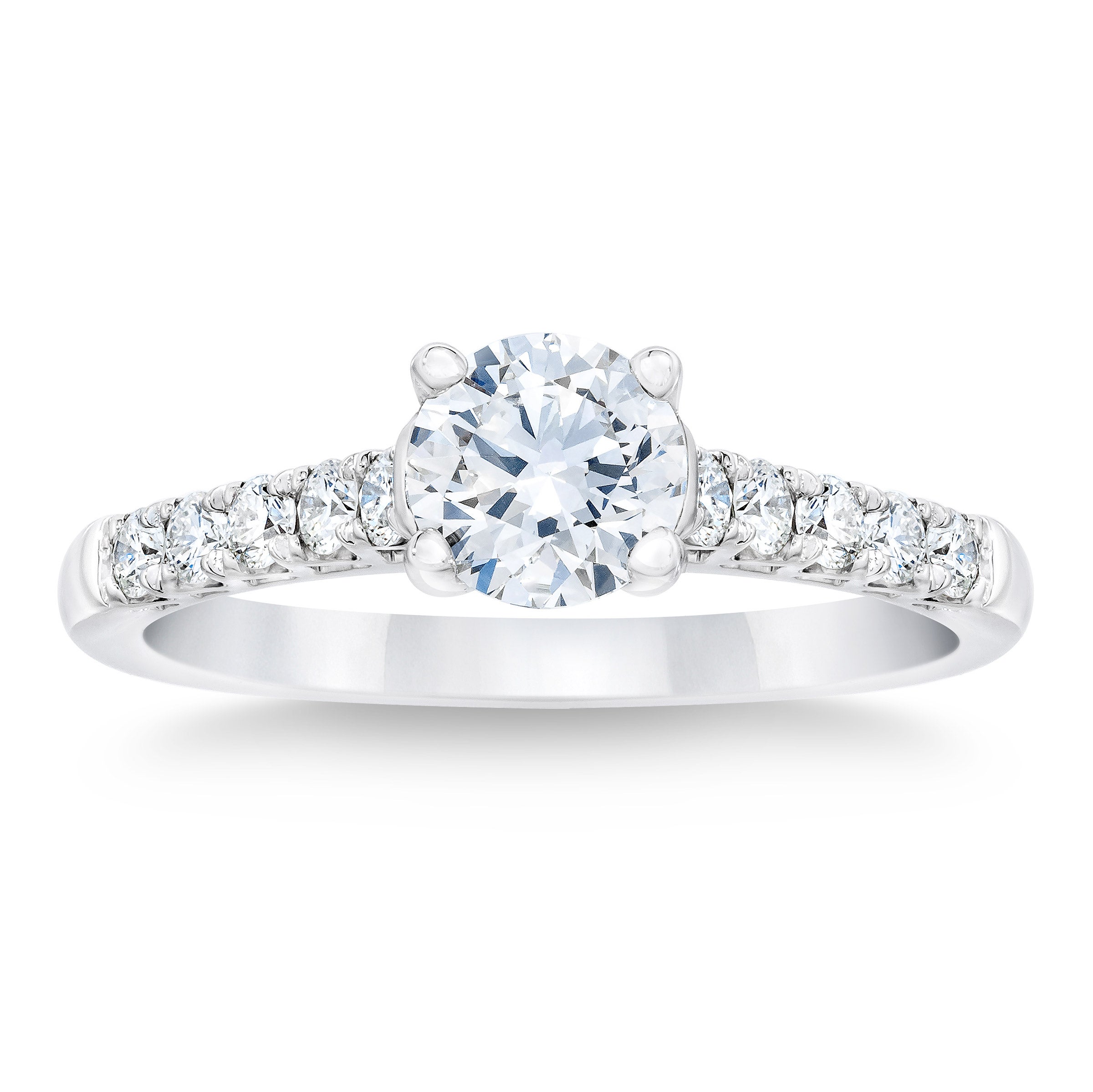 PLATINUM VS2 I 1.00CTW ROUND DIAMOND RING (0.70CTR)