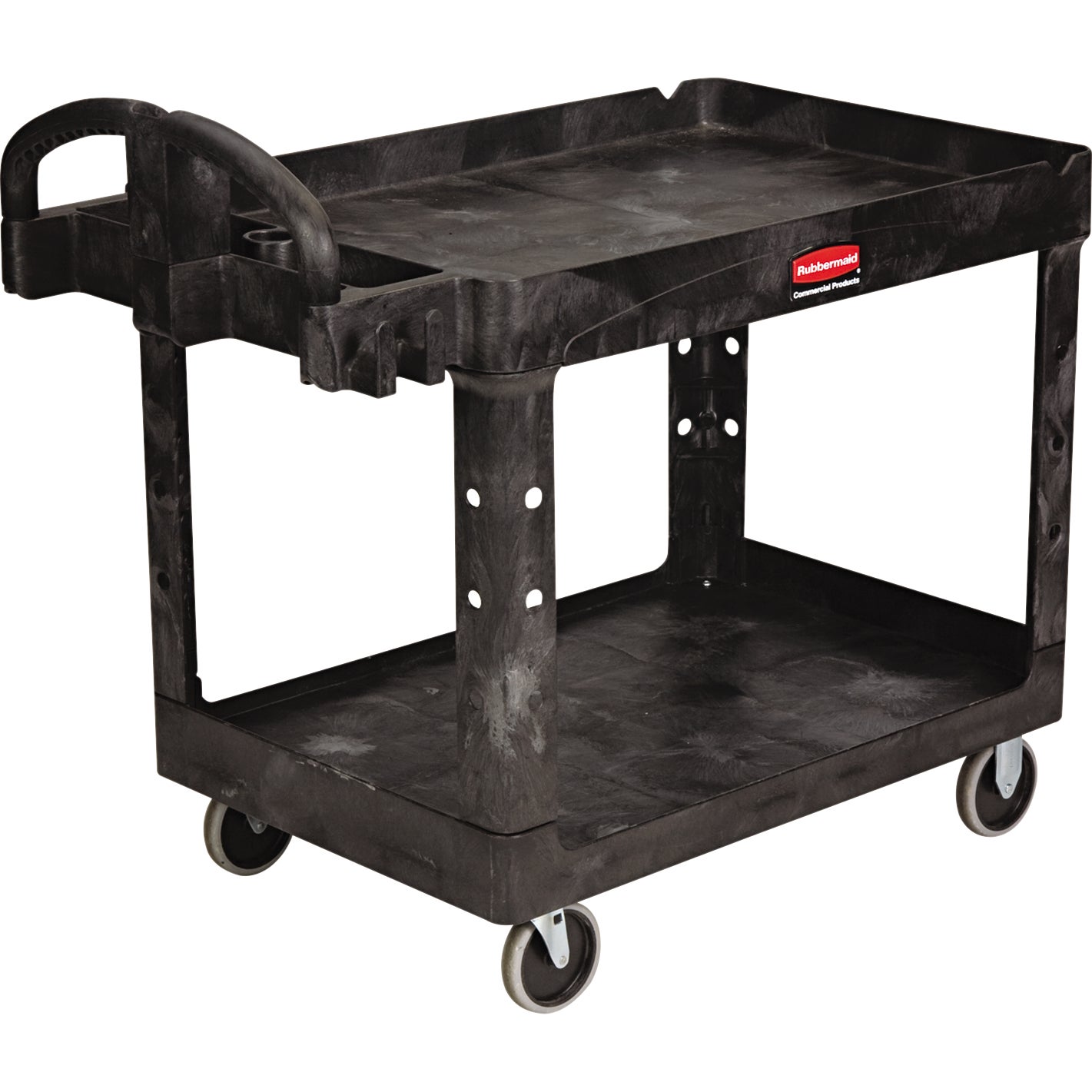 RUBBERMAID 2 SHELF UTILITY CART RCP452088BK BLACK