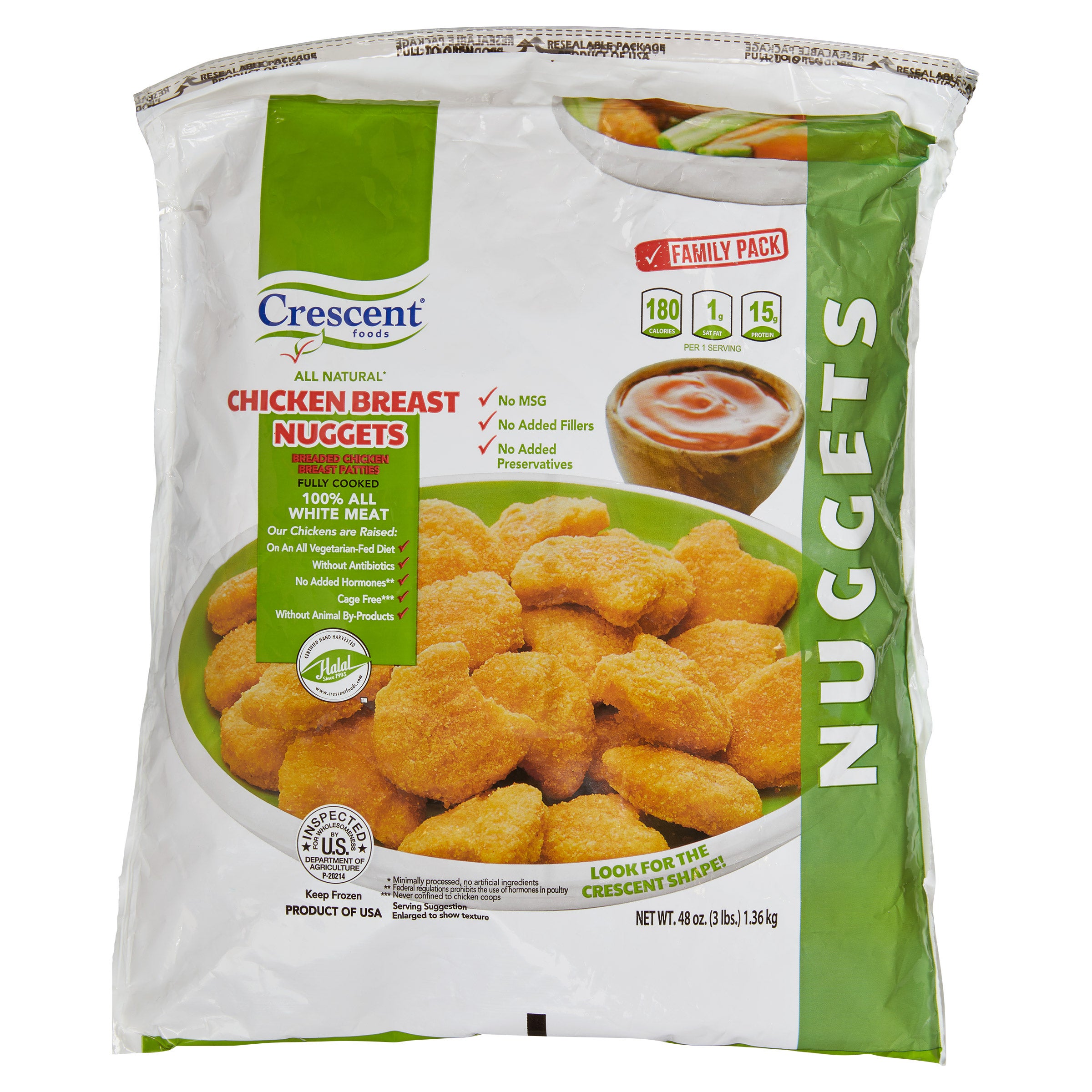CRESCENT FOODS HALAL CHICKEN NUGGETS 3 LBS - Image 1