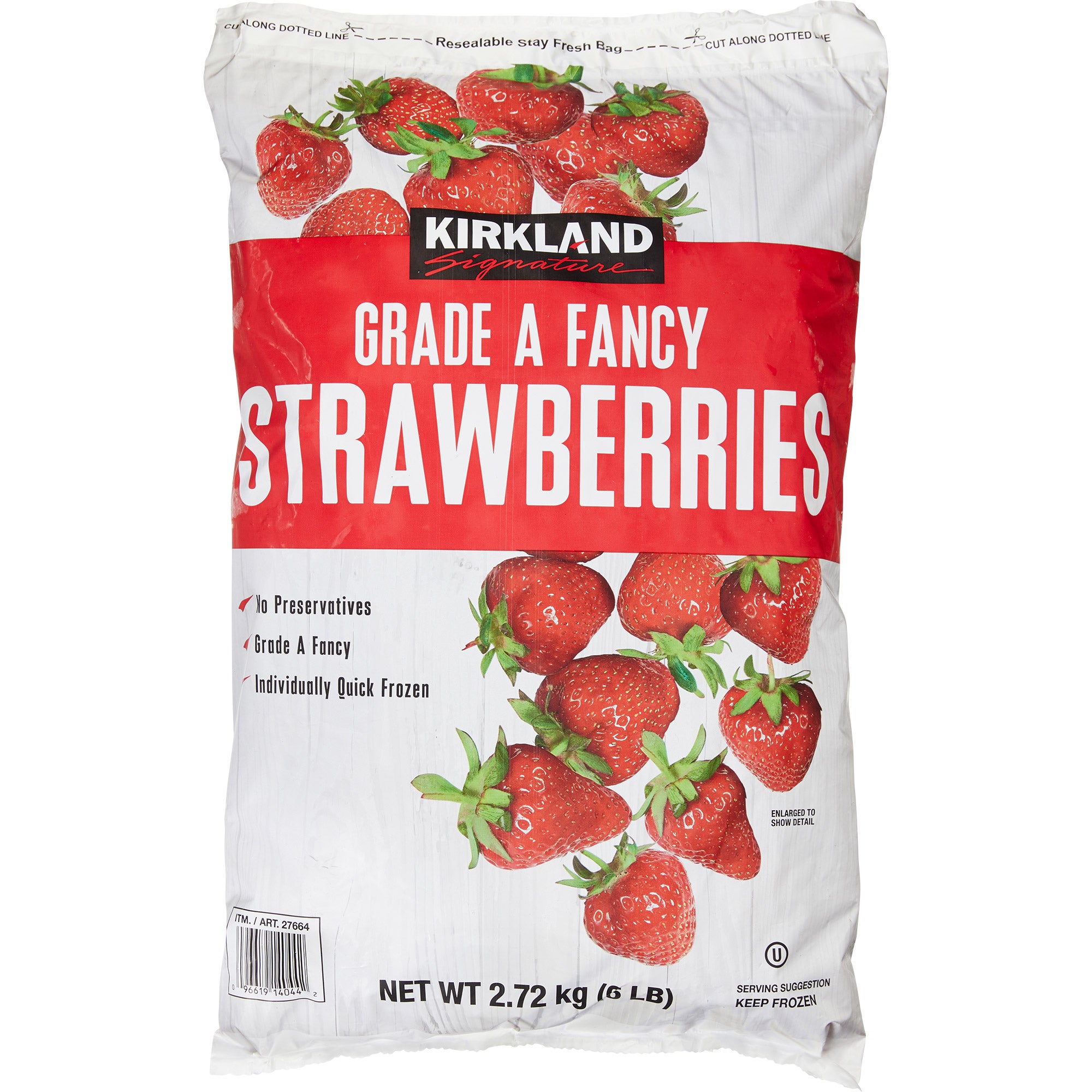KIRKLAND SIGNATURE WHOLE STRAWBERRIES 6 POUNDS