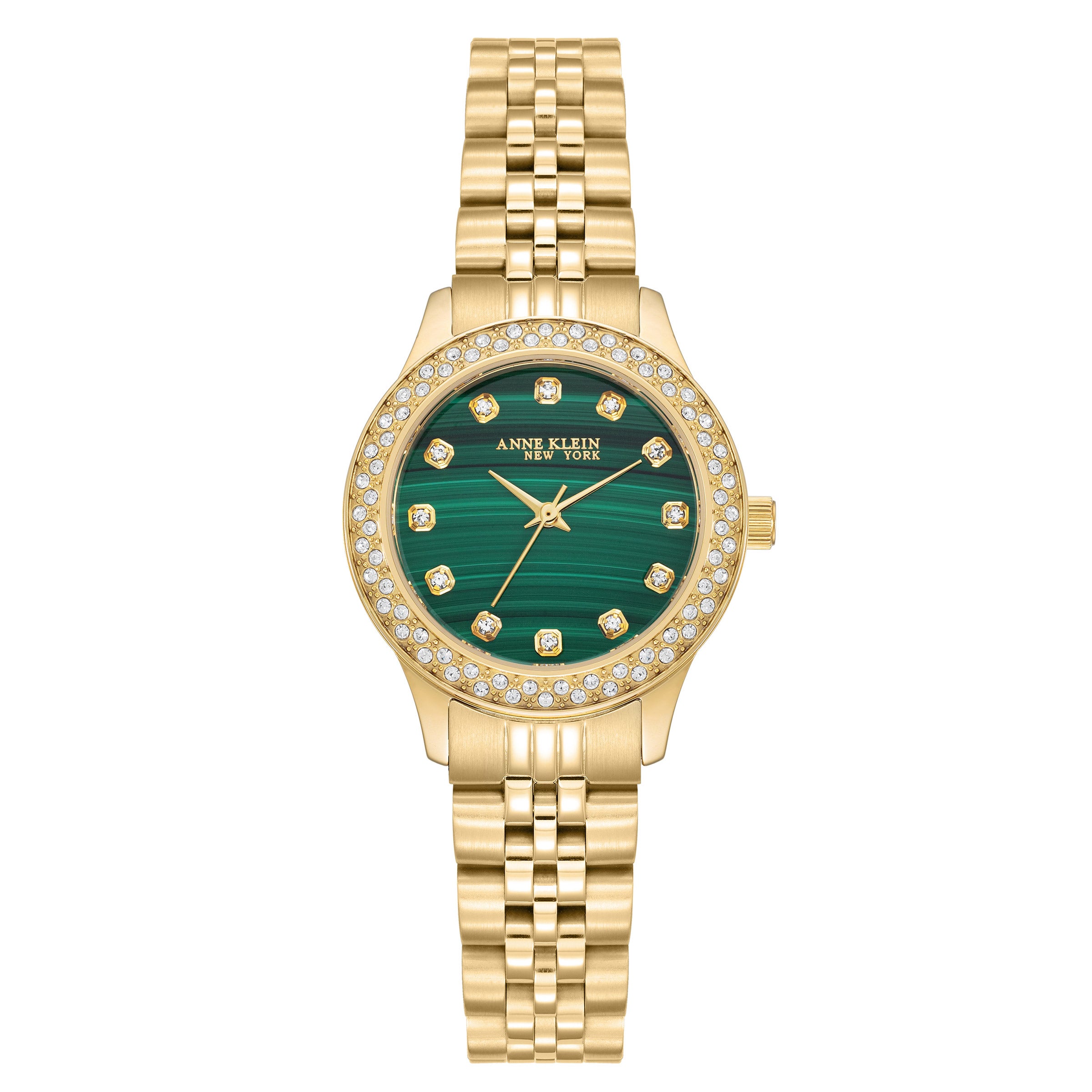 ANNE KLEIN NEW YORK MALACHITE QUARTZ WOMENS WATCH
