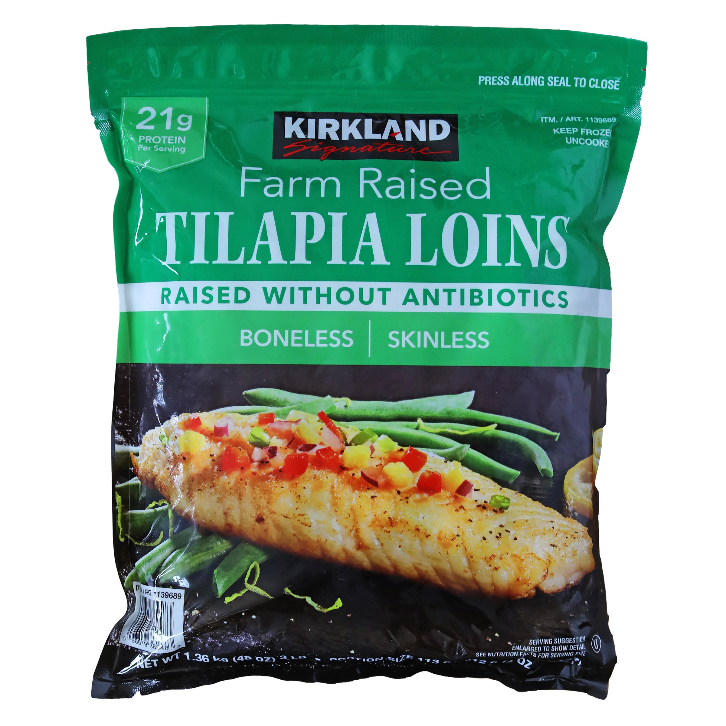 KIRKLAND SIGNATURE TILAPIA LOINS 3 LBS - Image 1