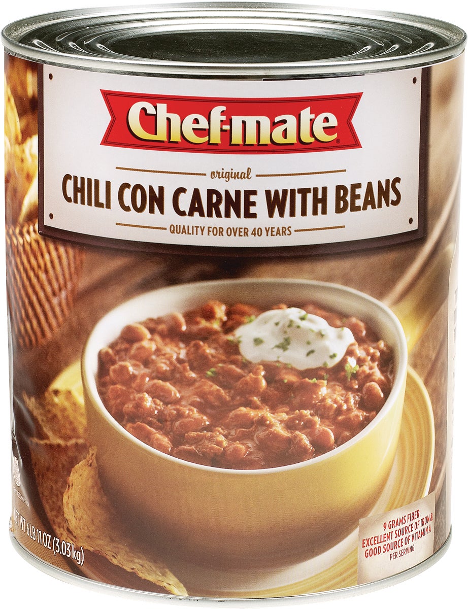 CHEF-MATE CHILI WITH BEANS #10 CAN