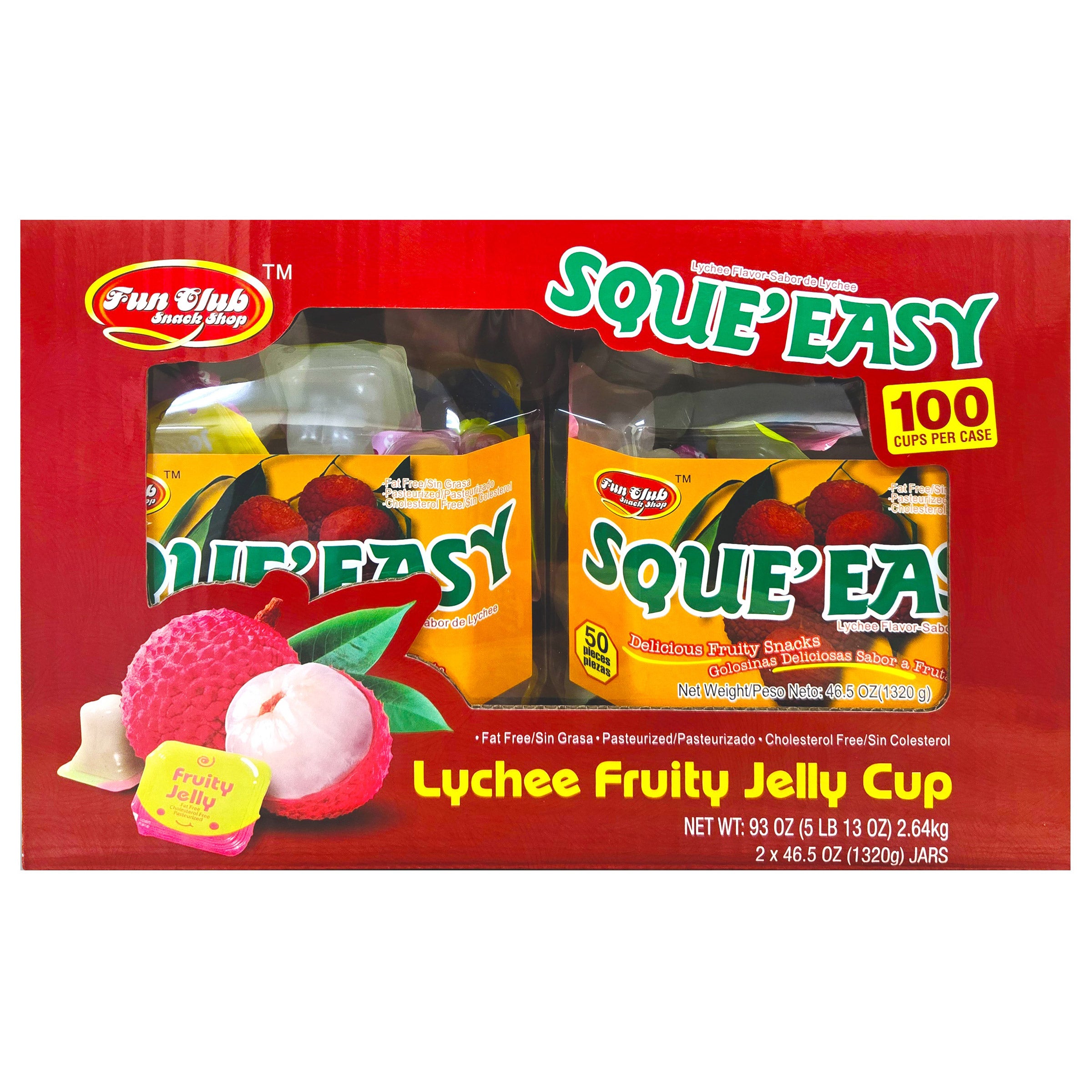 FUN CLUB SQUE'EASY LYCHEE JELLY CUP 93 OUNCES - Image 1