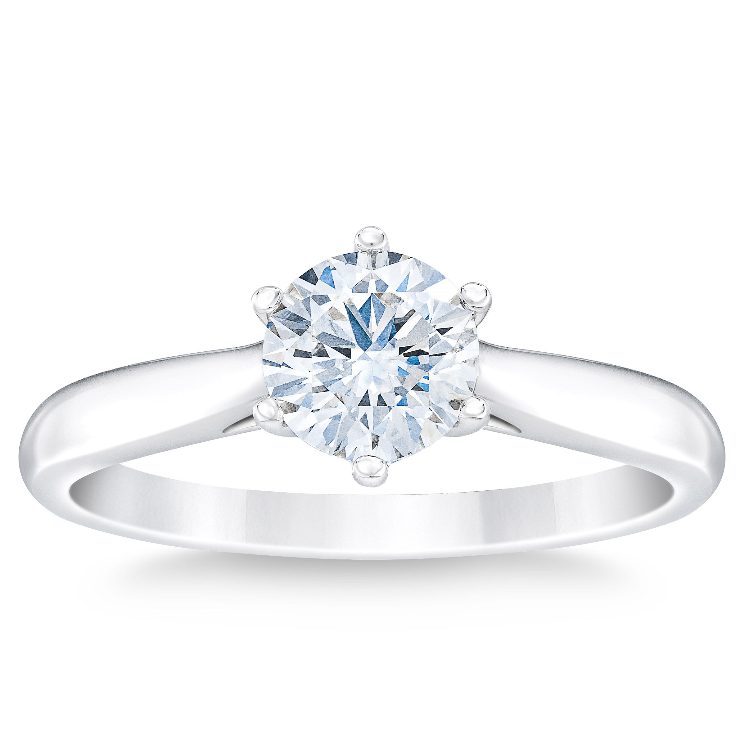 1.15CT ROUND BRILLIANT PLATINUM SOLITAIRE RING VVS1 ¨F¨ COLOR - Image 1