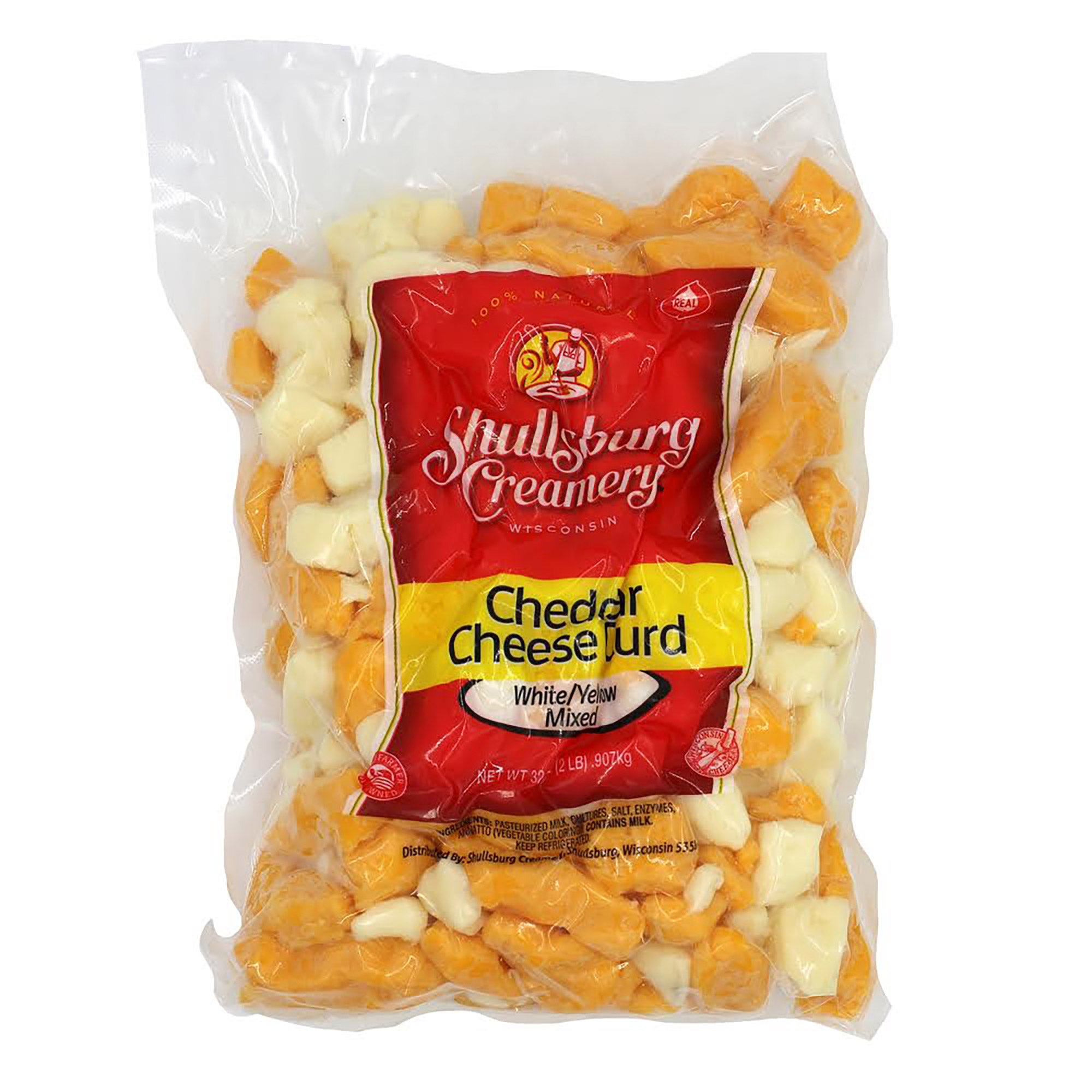 SHULLSBURG CREAMERY CHEDDAR CHEESE CURDS 32 OUNCE PACKAGE