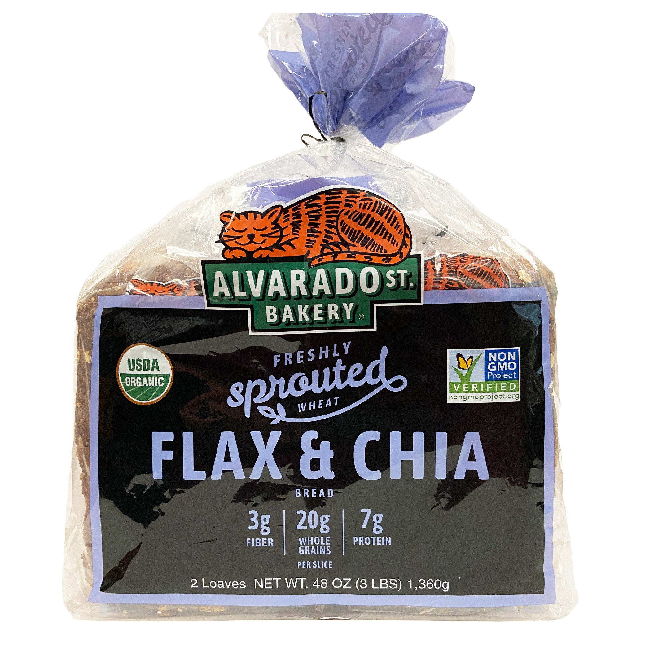 ORGANIC ALVARADO ST FLAX & CHIA BREAD 2 PACK 24 OUNCES EACH
