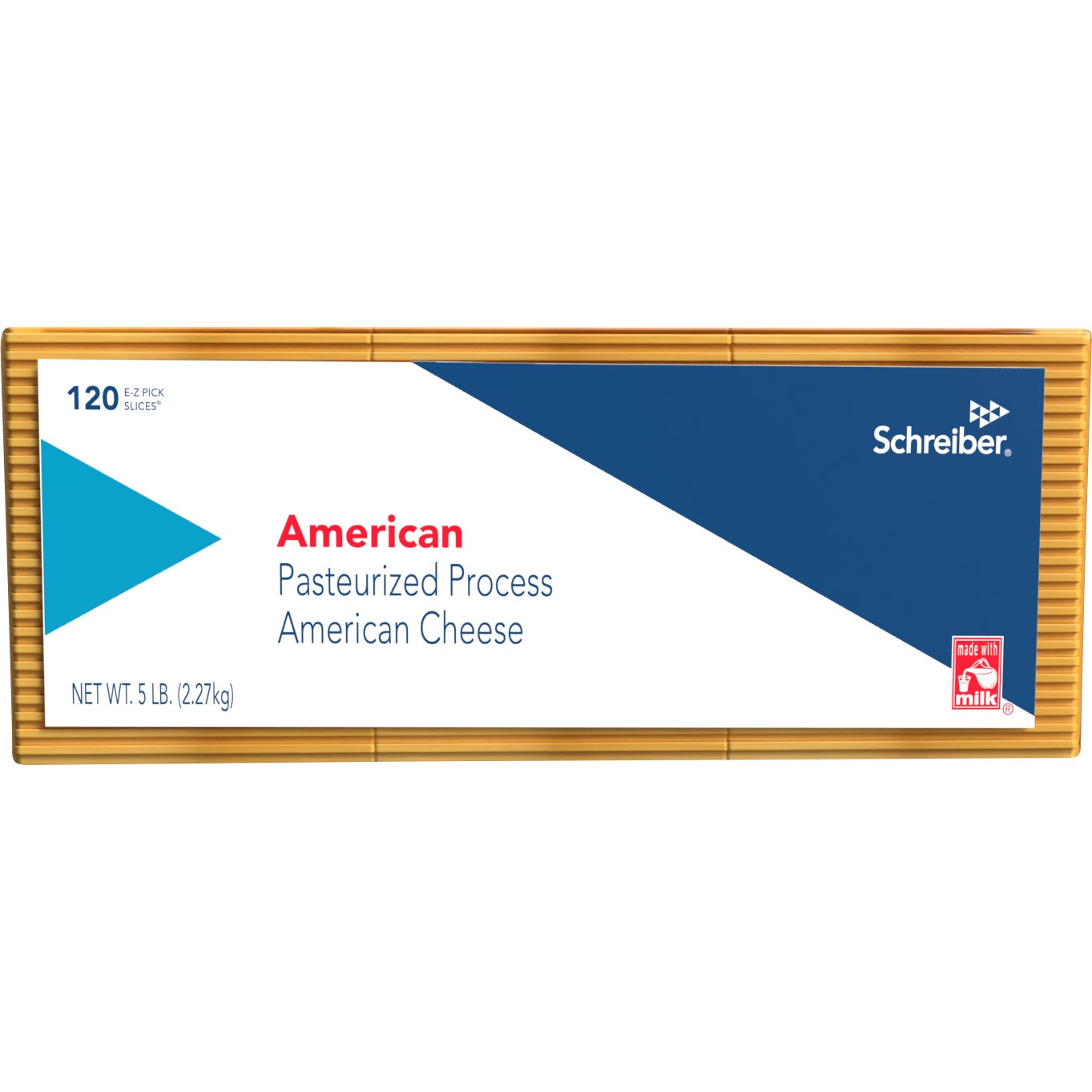 SCHREIBER SLICED AMERICAN CHEESE 120 CT (5 LBS) - Image 1