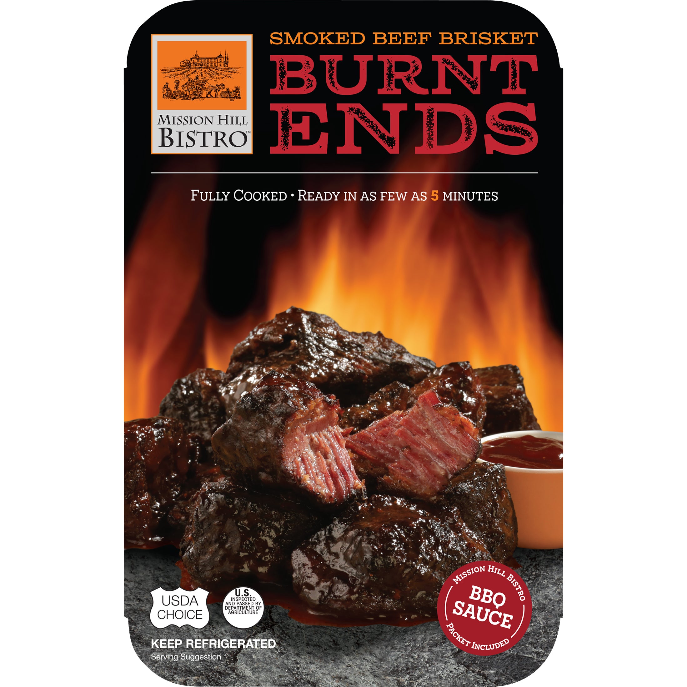 MISSION HILL BISTRO BRISKET BURNT ENDS W/SAUCE PER POUND