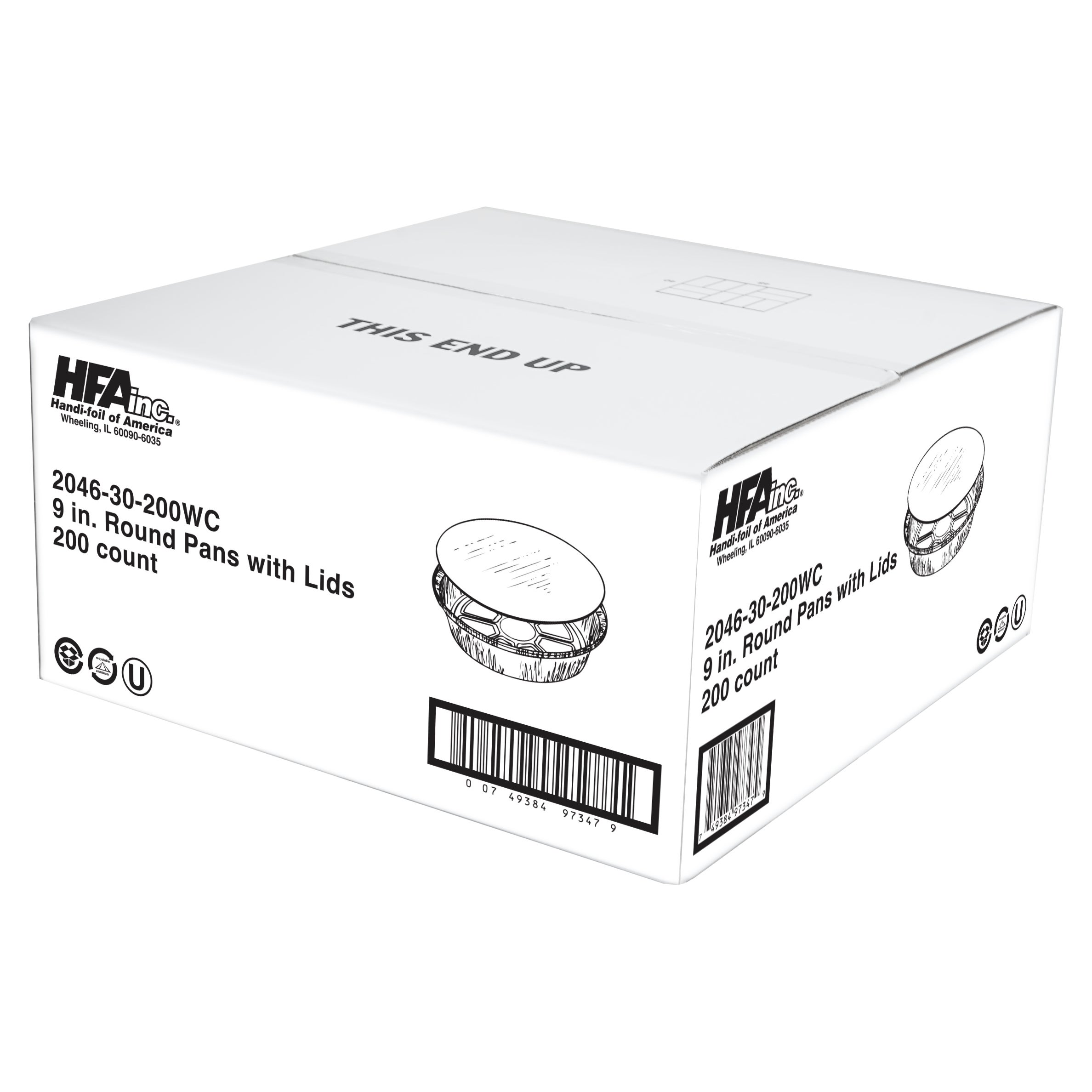 HANDI-FOIL OF AMERICA 9" ROUND WITH LID 200 COUNT