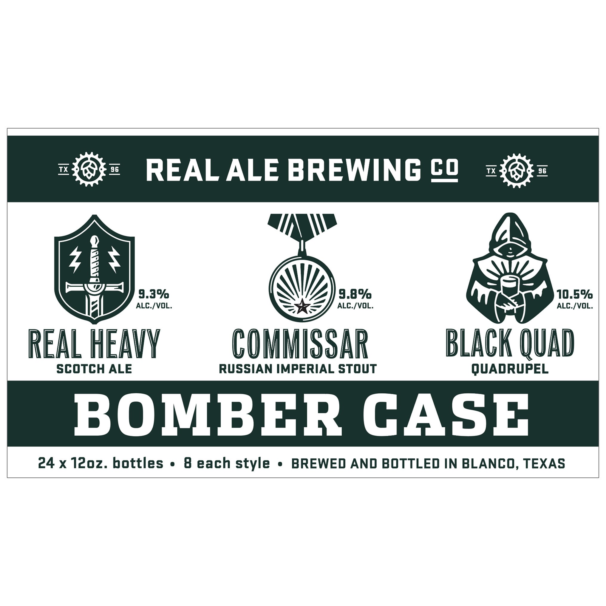 REAL ALE BOMBER PACK VARIETY 24/12 OZ BOTTLES