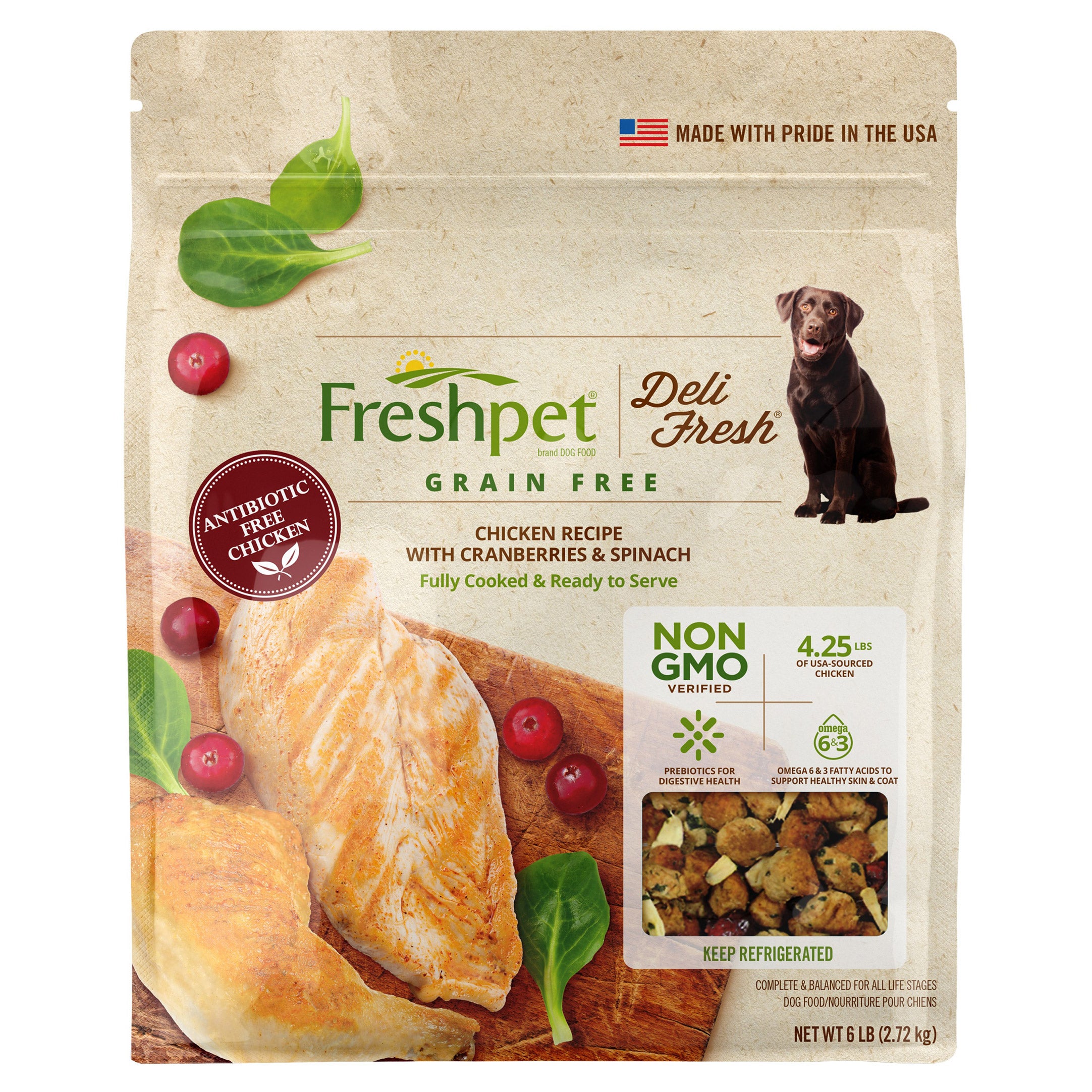 FRESHPET GRAIN FREE COMPLETE MEAL BAG 6 LBS