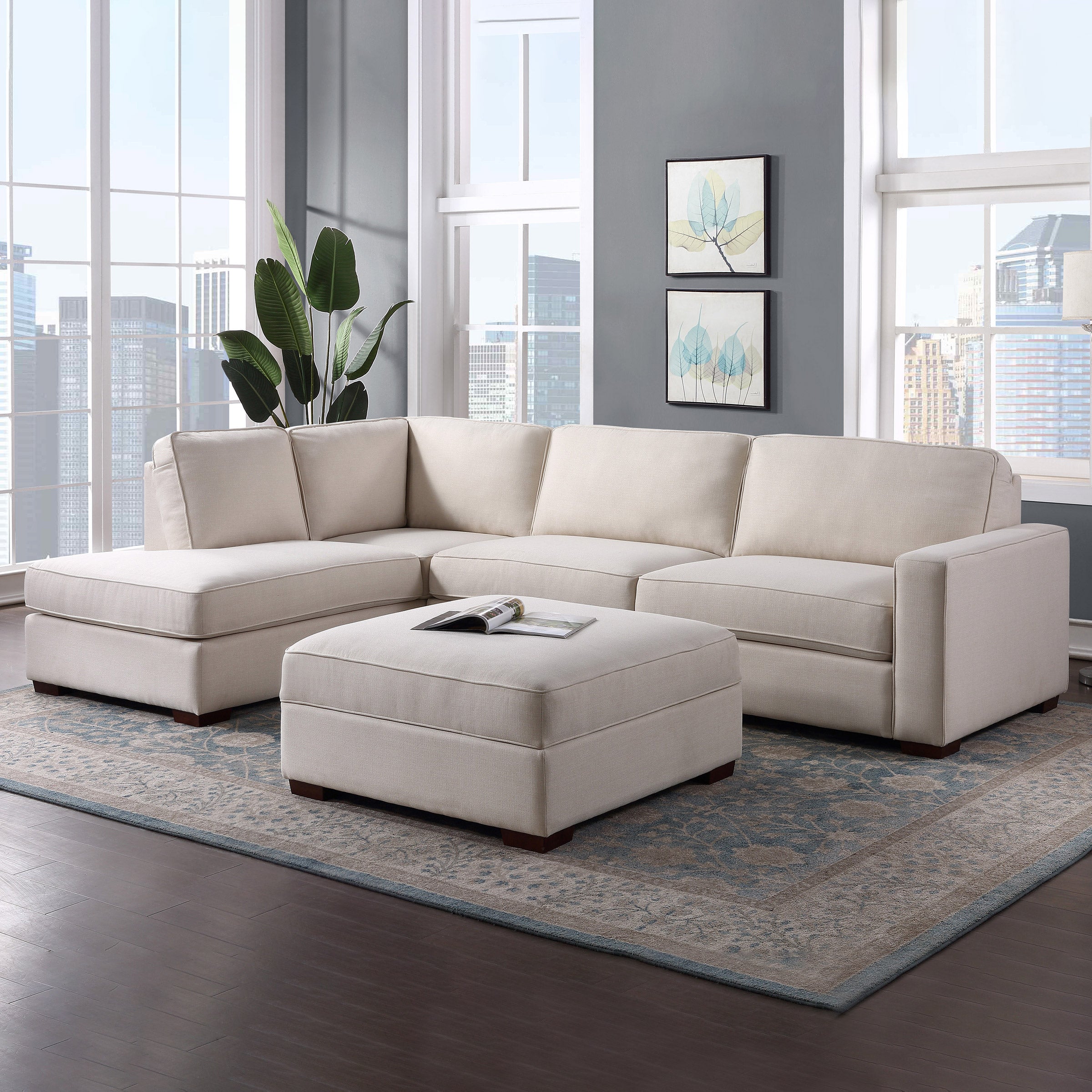 NORTHRIDGE HOME ABILEN FABRIC SECTIONAL - Image 1