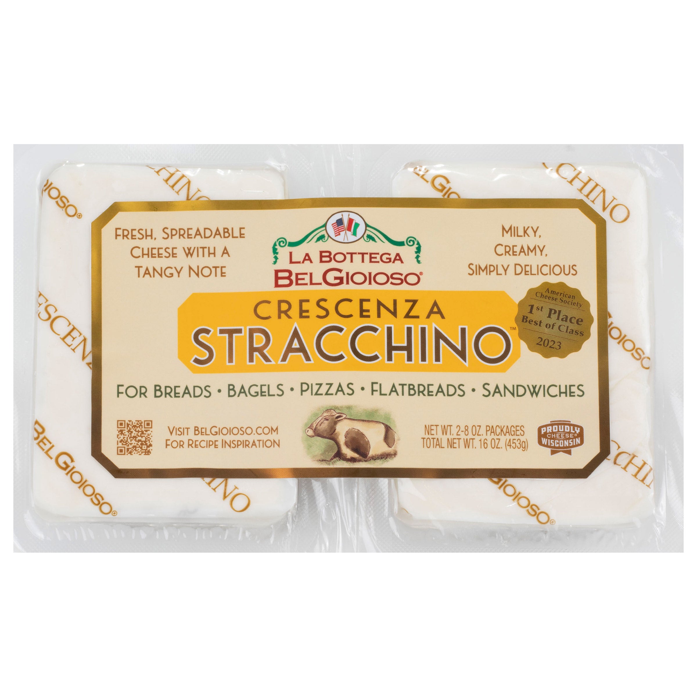 BELGIOIOSO CRESCENZA STRACCHINO 2 PACK 8 OUNCES EACH