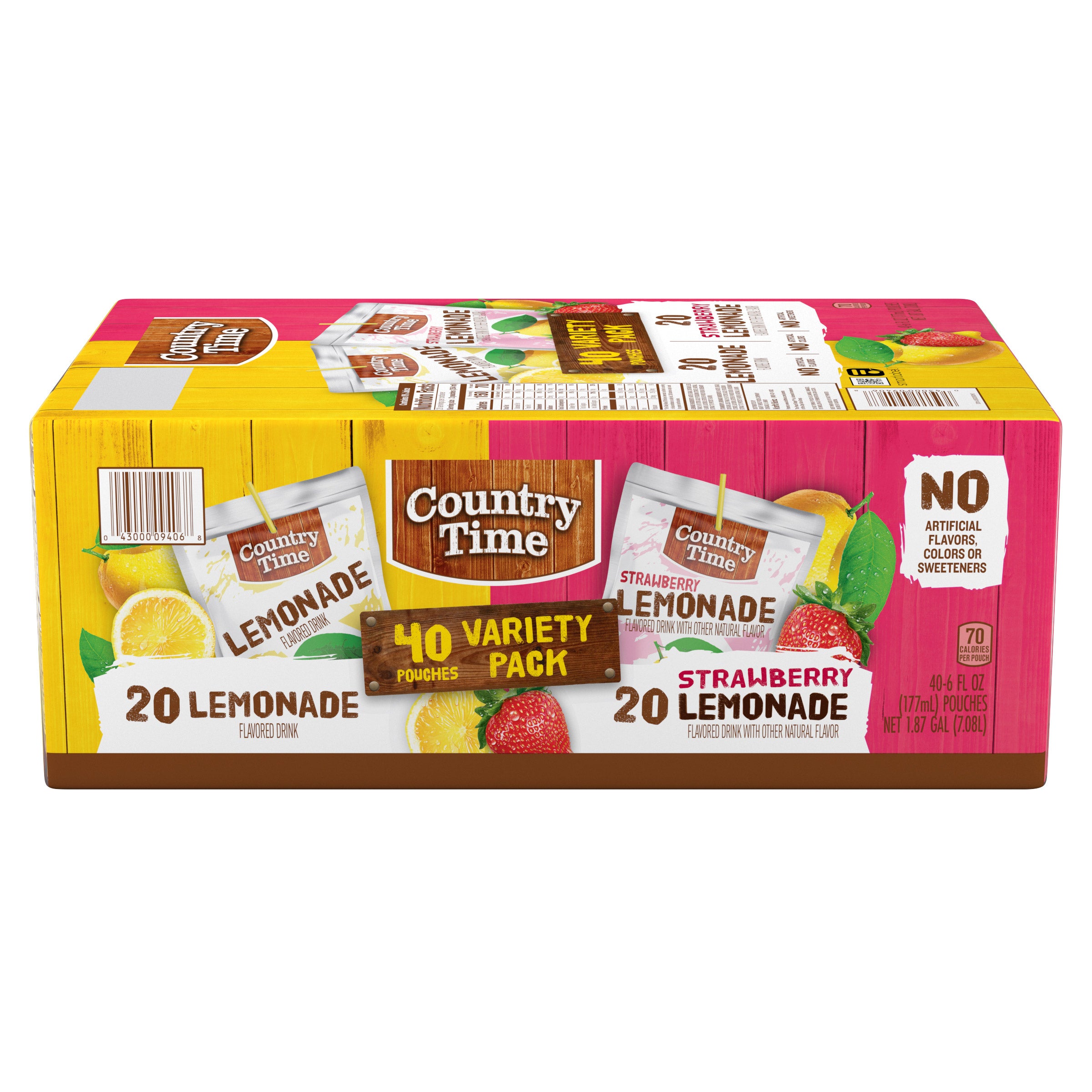 COUNTRY TIME LEMONADE VARIETY 40/6 FL OZ (7.5 QTS)