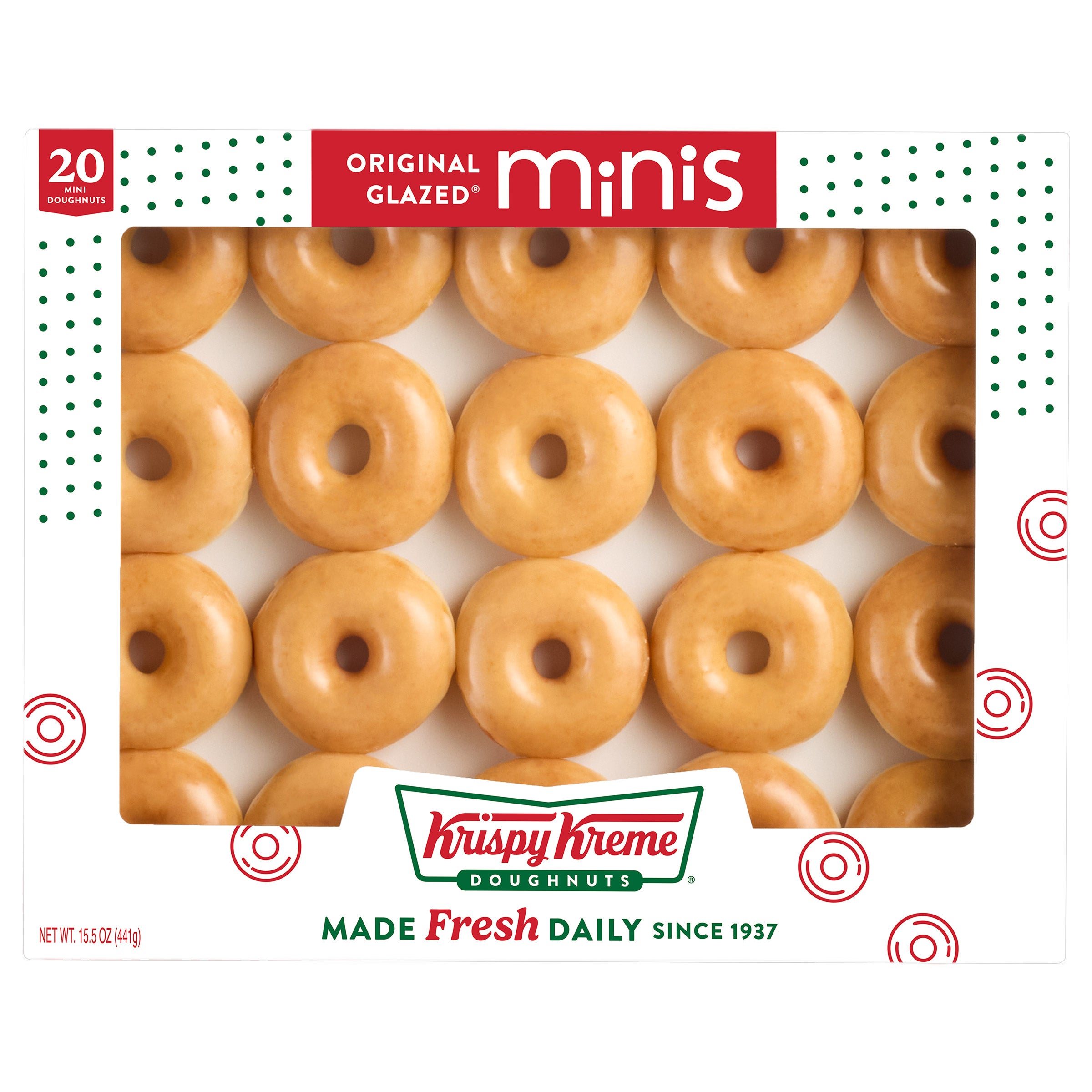 KRISPY KREME DOUGHNUT MINI ORIGINAL GLAZED 20 CT - Image 1