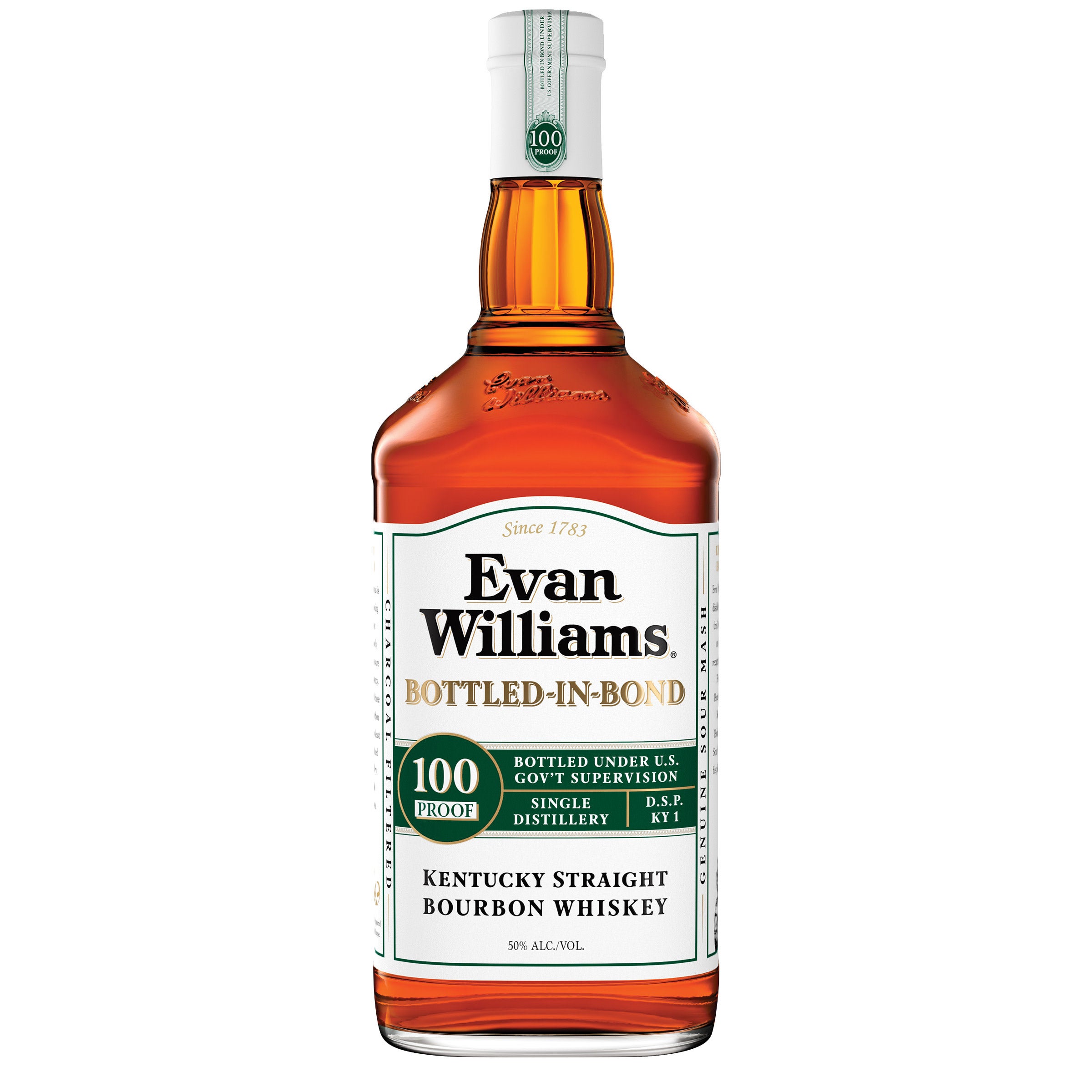 EVAN WILLIAMS 100 PROOF BOURBON BOTTLED IN BOND 1.75L