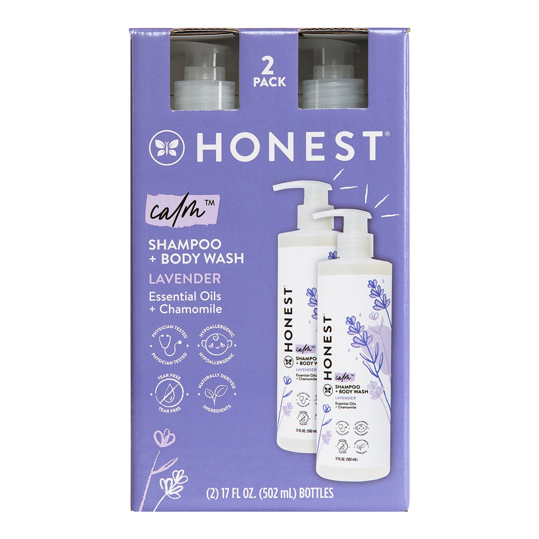 THE HONEST COMPANY TRULY CALMING SHAMPOO & BODY WASH 2/17 FL OZ - Image 1