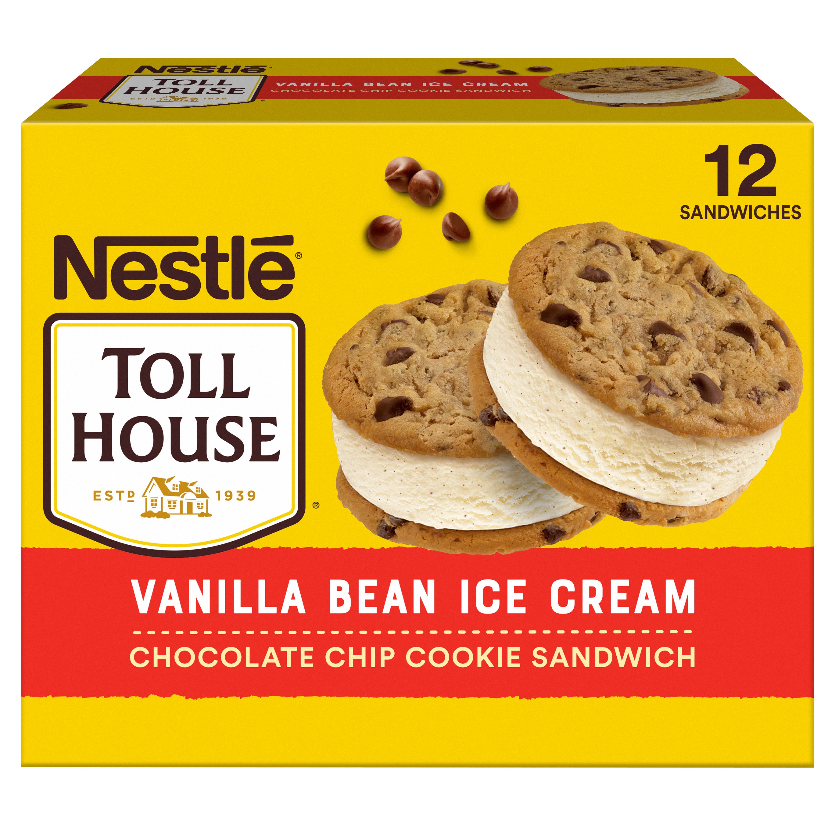 NESTLE TOLLHOUSE ICE CREAM SANDWICHES 12 CT