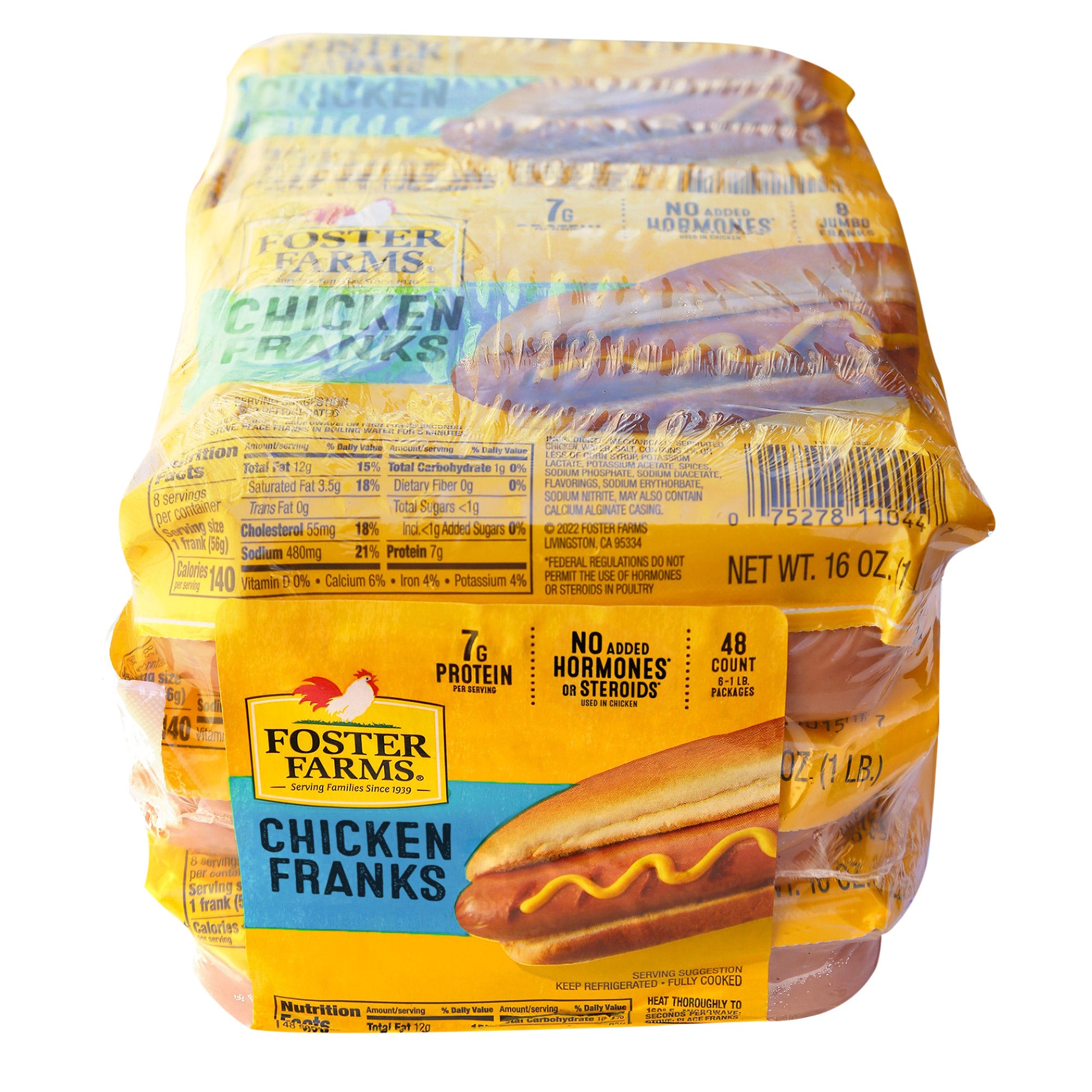 FOSTER FARMS CHICKEN FRANKS 6 LBS - Image 1