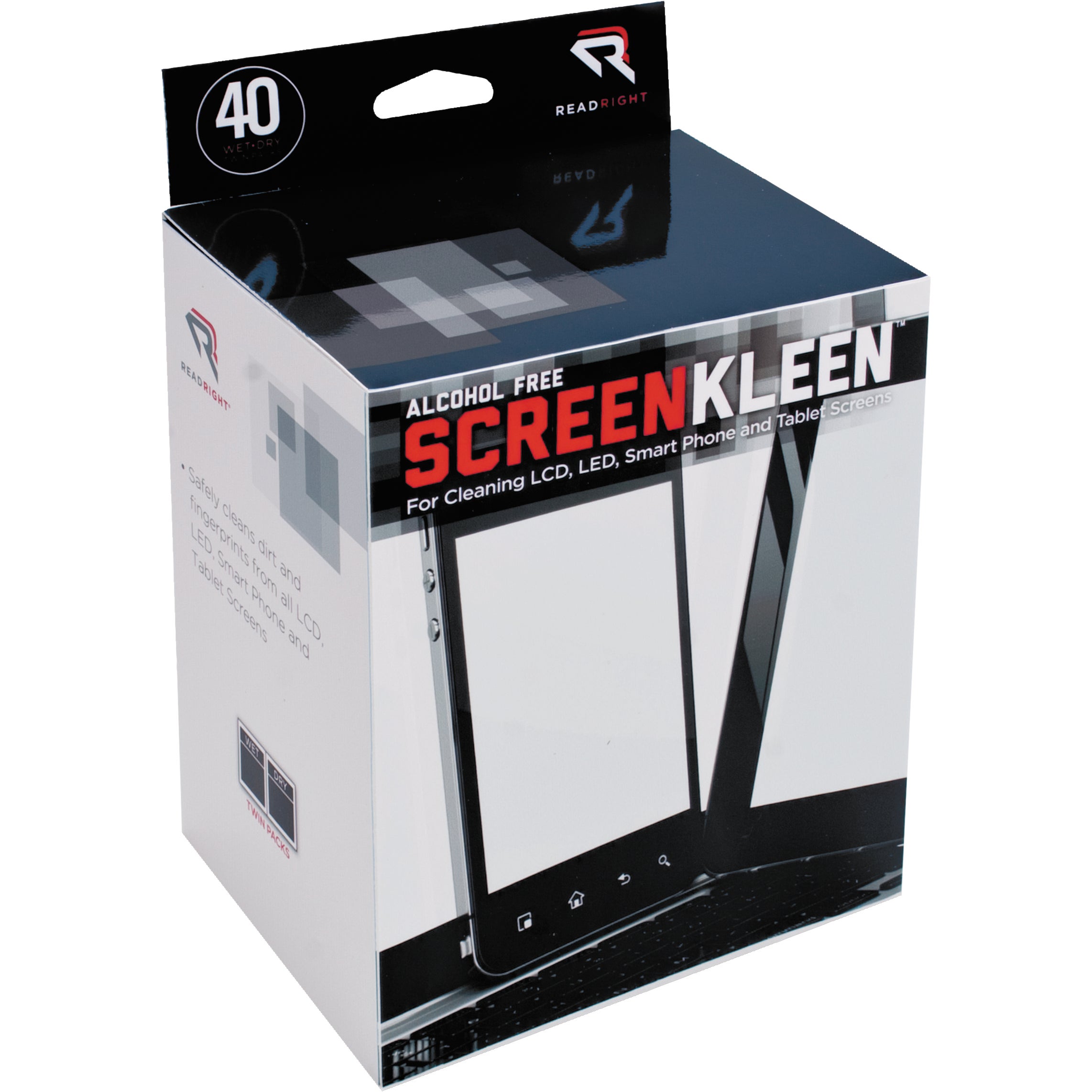 SCREEN KLEEN ALCOHOL FREE WET WIPES REARR1391 - Image 1