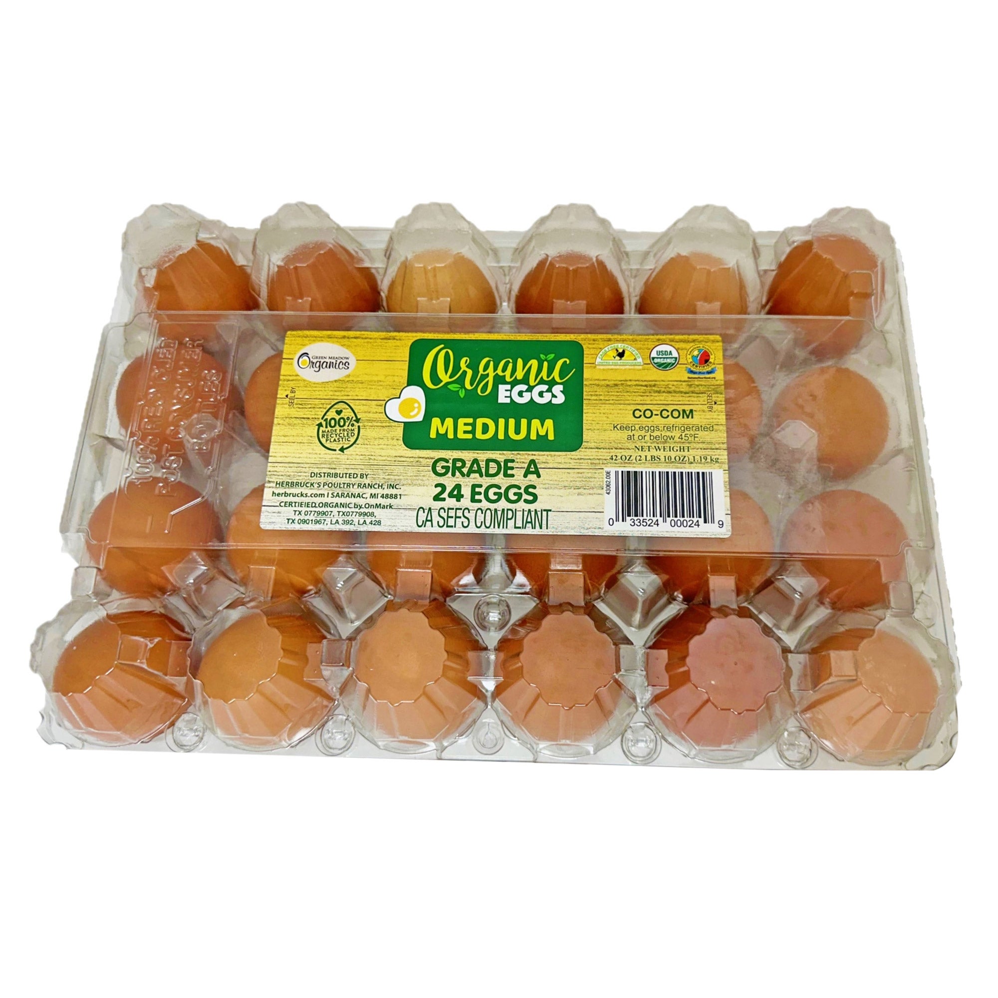 MEDIUM ORGANIC EGGS GRADE A 2 DZ