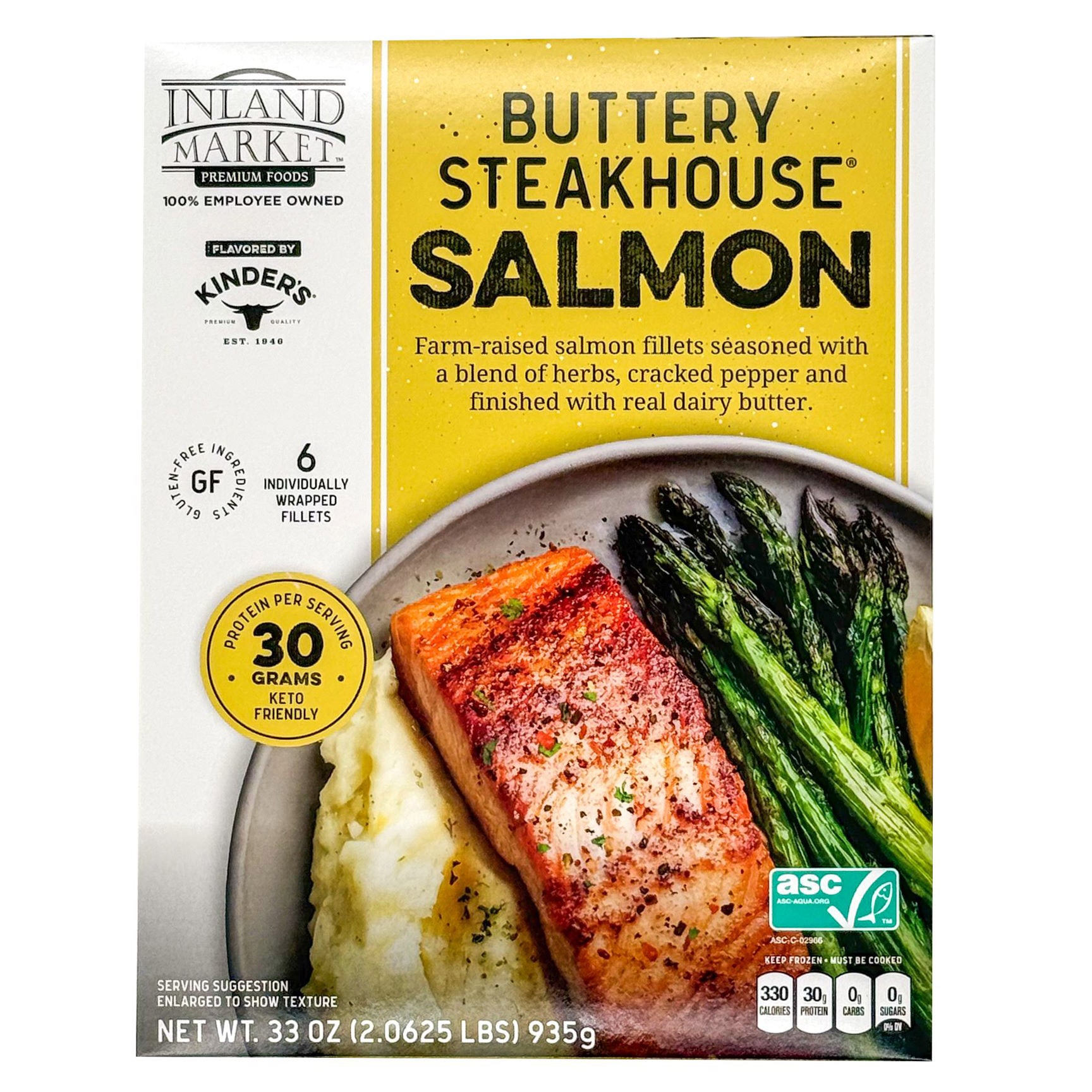 INLAND MARKET KINDERS BUTTERY STEAKHOUSE SALMON 33OZ