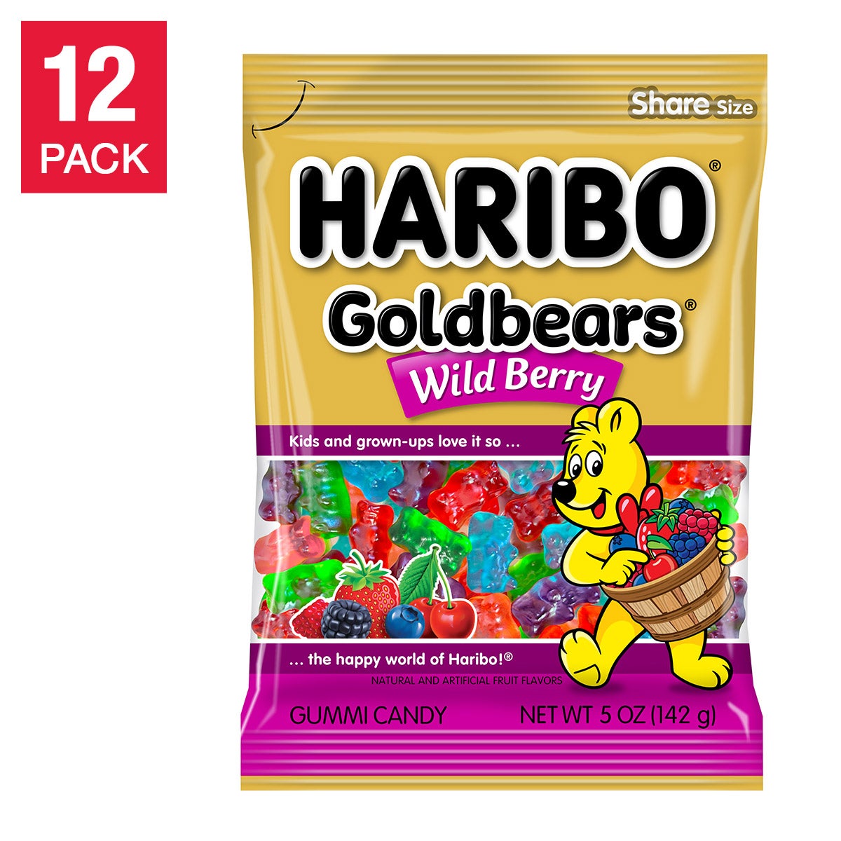 HARIBO GOLDBEARS WILD BERRY 12CT - Image 1