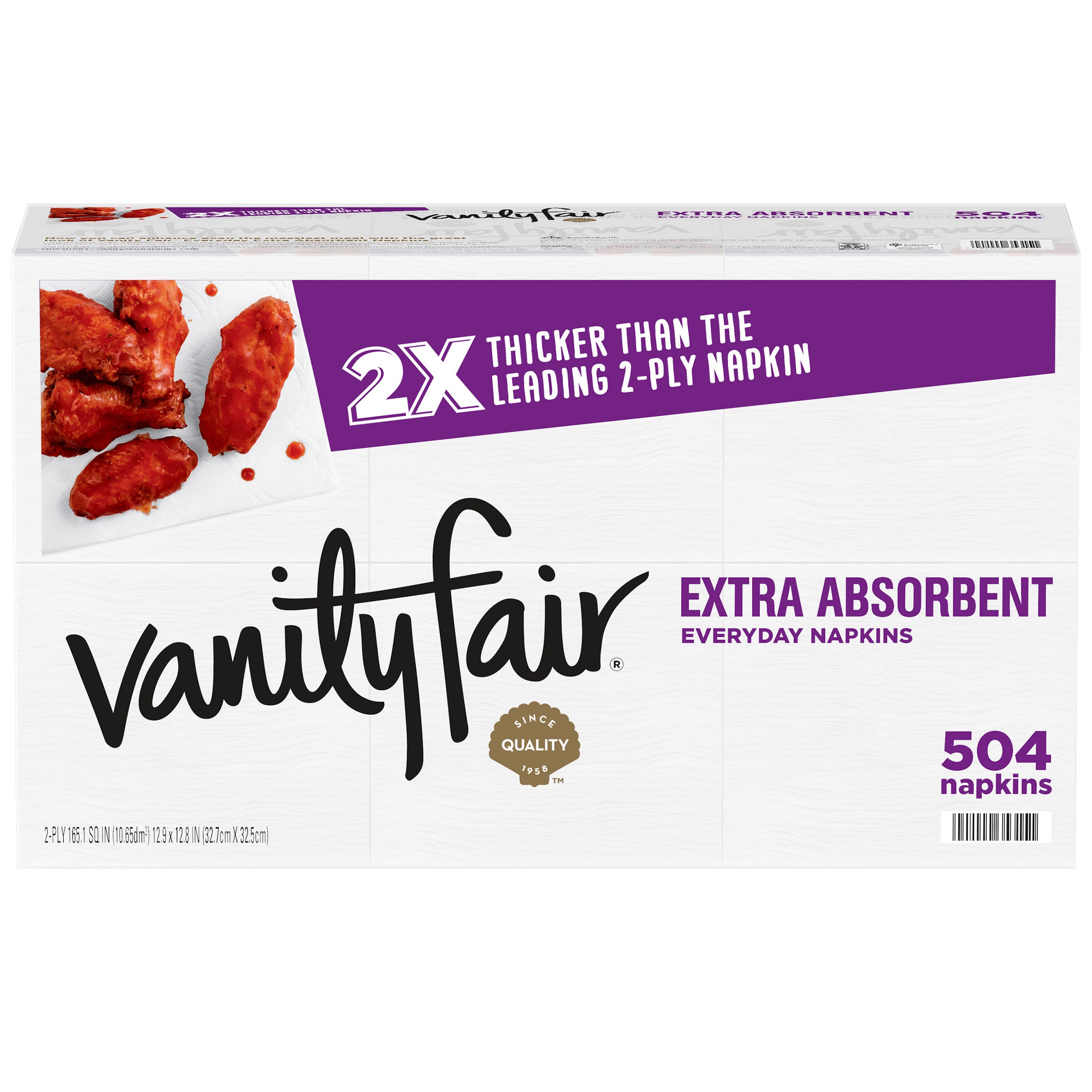 VANITY FAIR EXTRA ABSORBENT NAPKIN 504 CT
