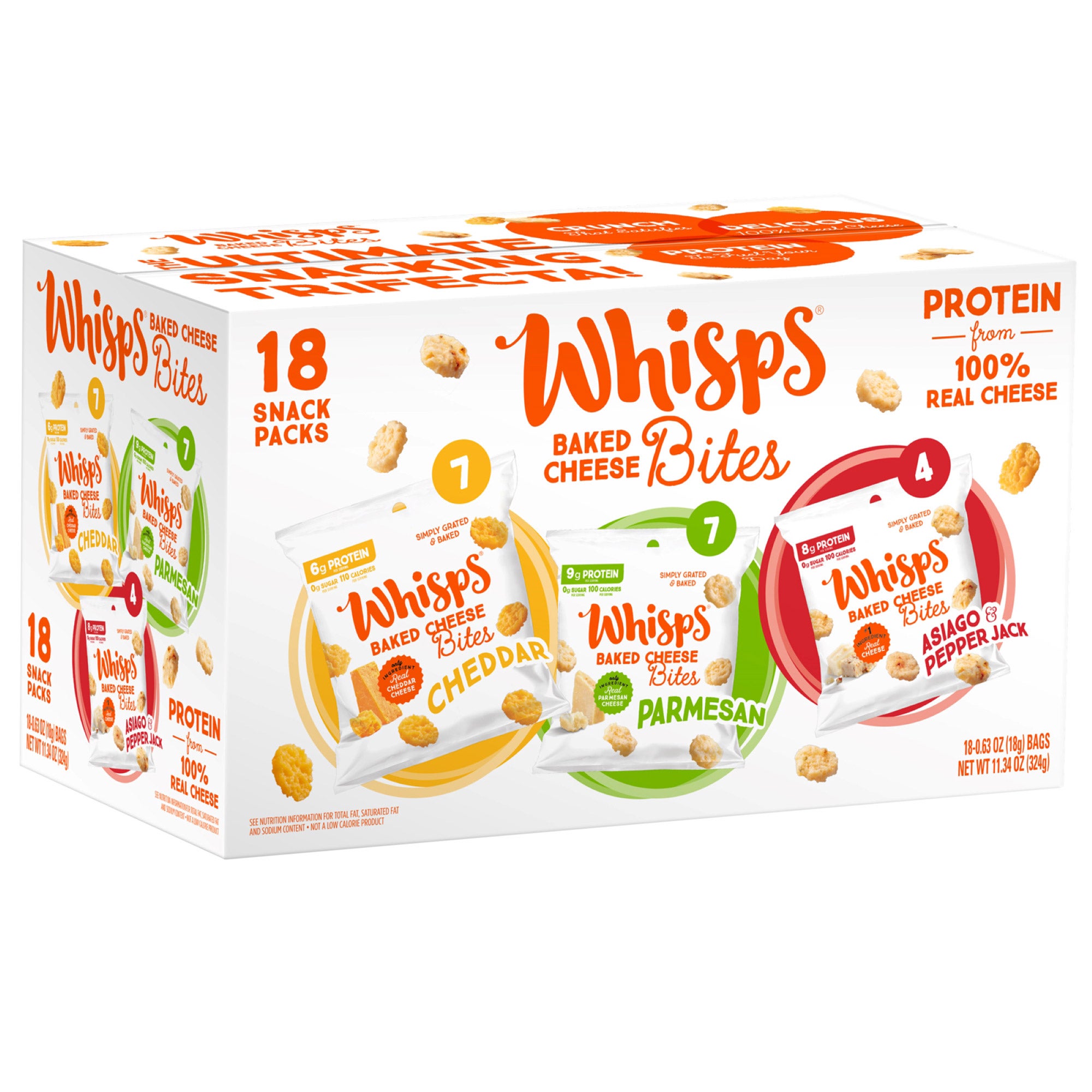 WHISPS CRISPS VARIETY 18 PACK .63 OUNCES EA