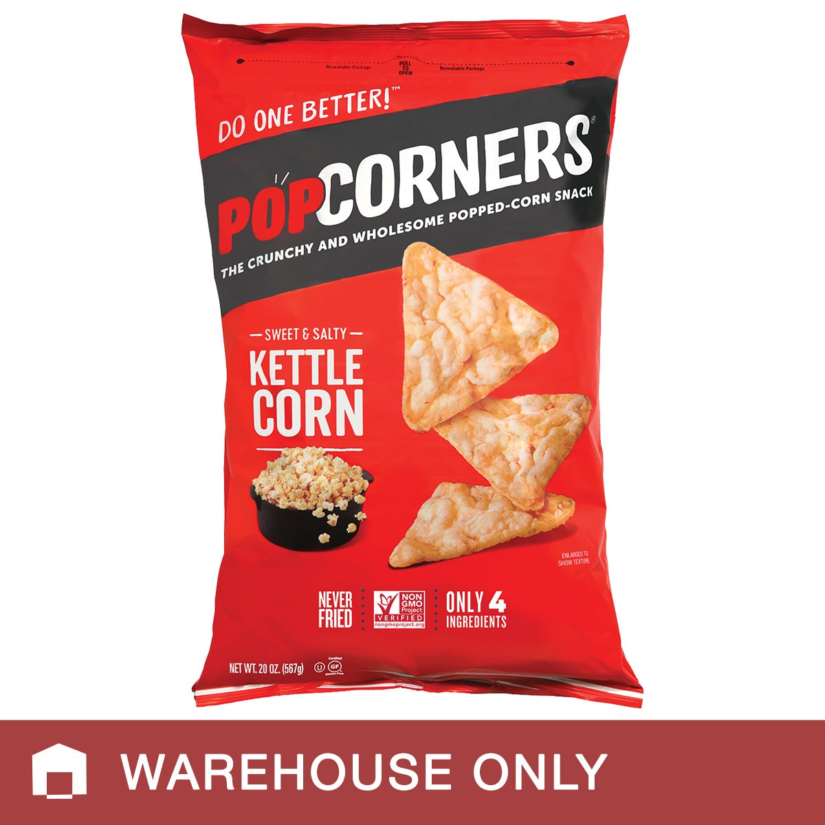 POPCORNERS KETTLE CORN 20 OUNCE BAG - Image 1