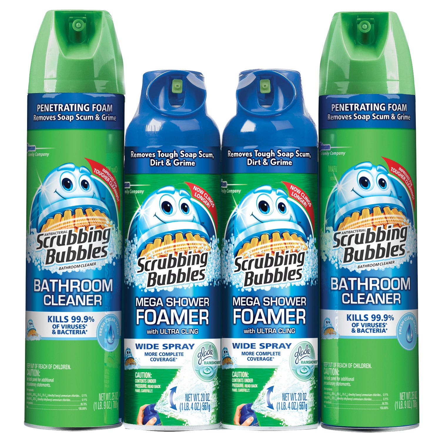 SCRUBBING BUBBLES BATHROOM COMBO PACK 2/25 OZ + 2/20 OZ - Image 1