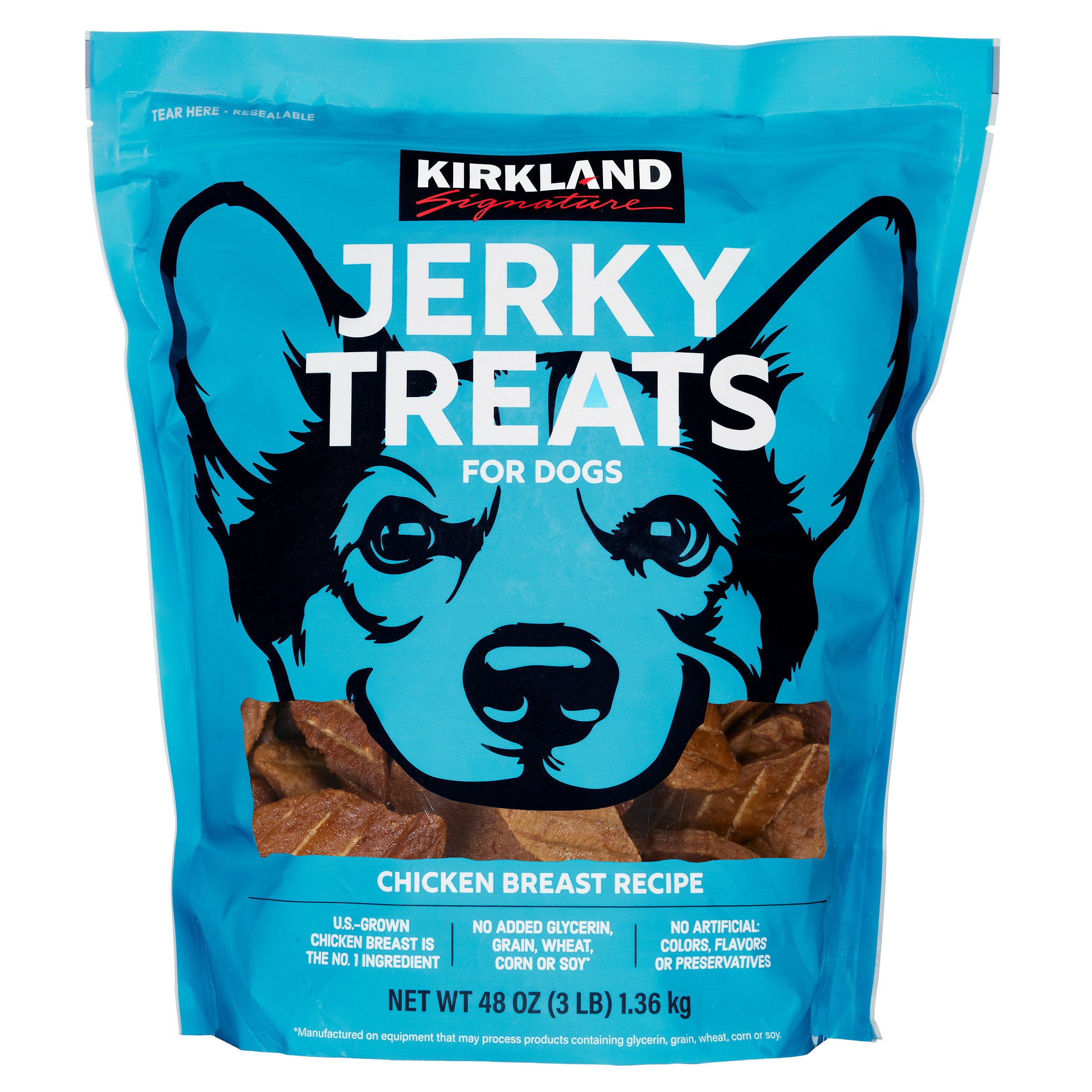 KIRKLAND SIGNATURE CHICKEN JERKY TREAT 48 OUNCES - Image 1