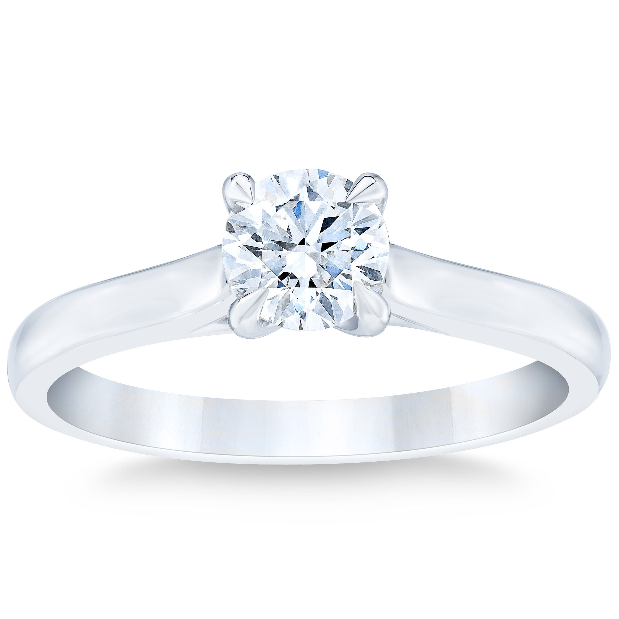 PLATINUM VS2 I 0.70CT ROUND DIAMOND SOLITAIRE RING - Image 1