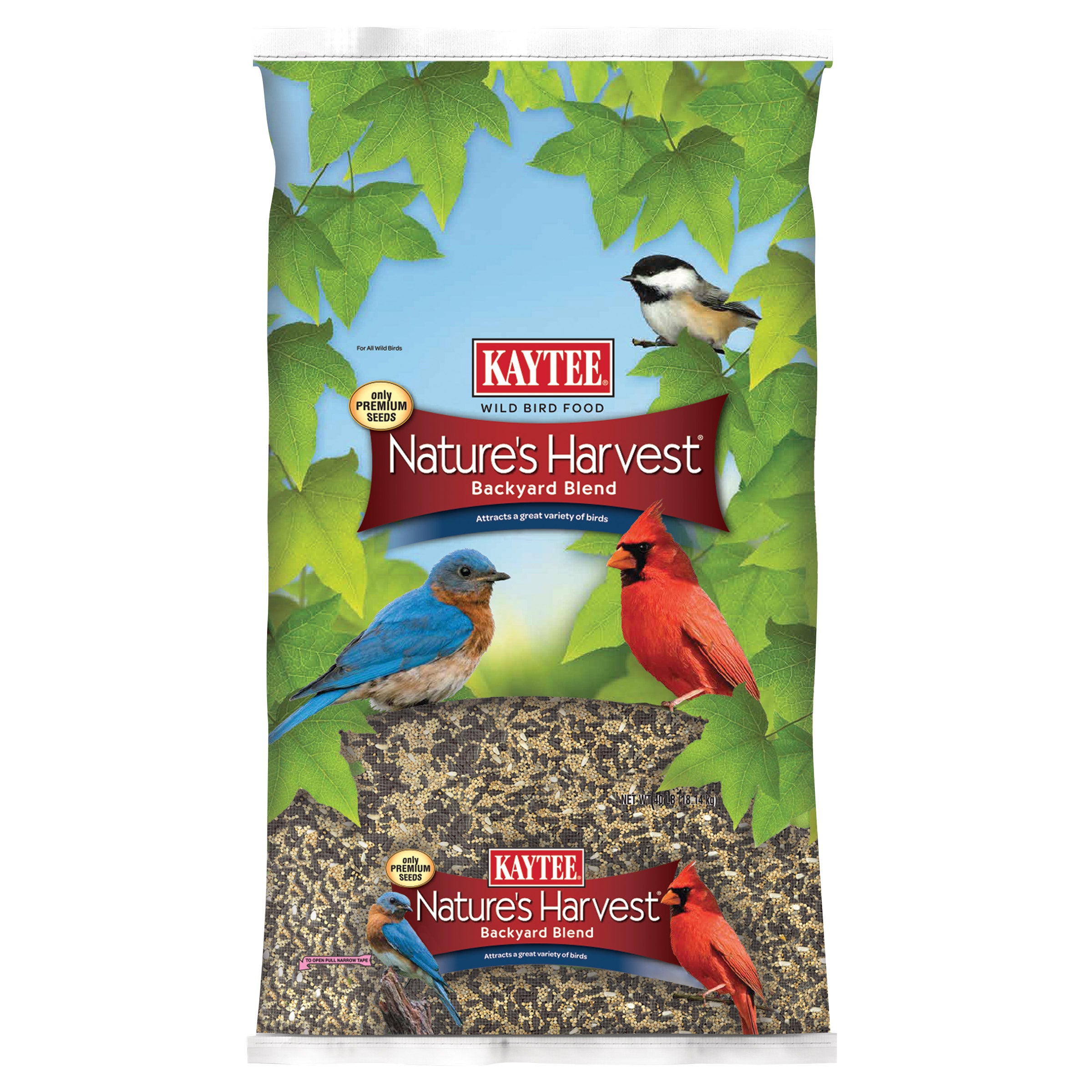 KAYTEE NATURAL BLEND WILD BIRD FOOD 40 LB BAG