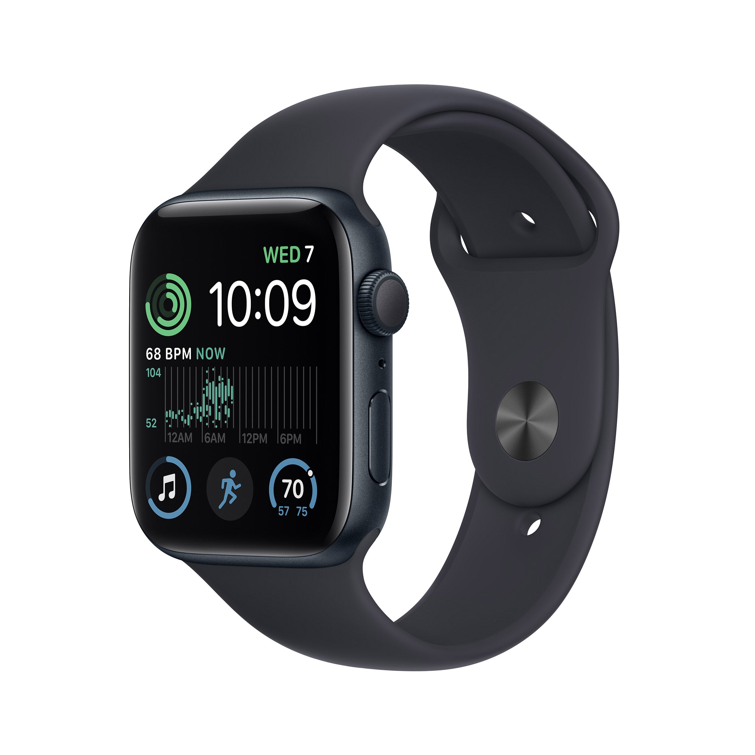 APPLE WATCH SE 2ND GEN MIDNIGHT M/L BAND 44MM GPS MNTG3LL/A - Image 1