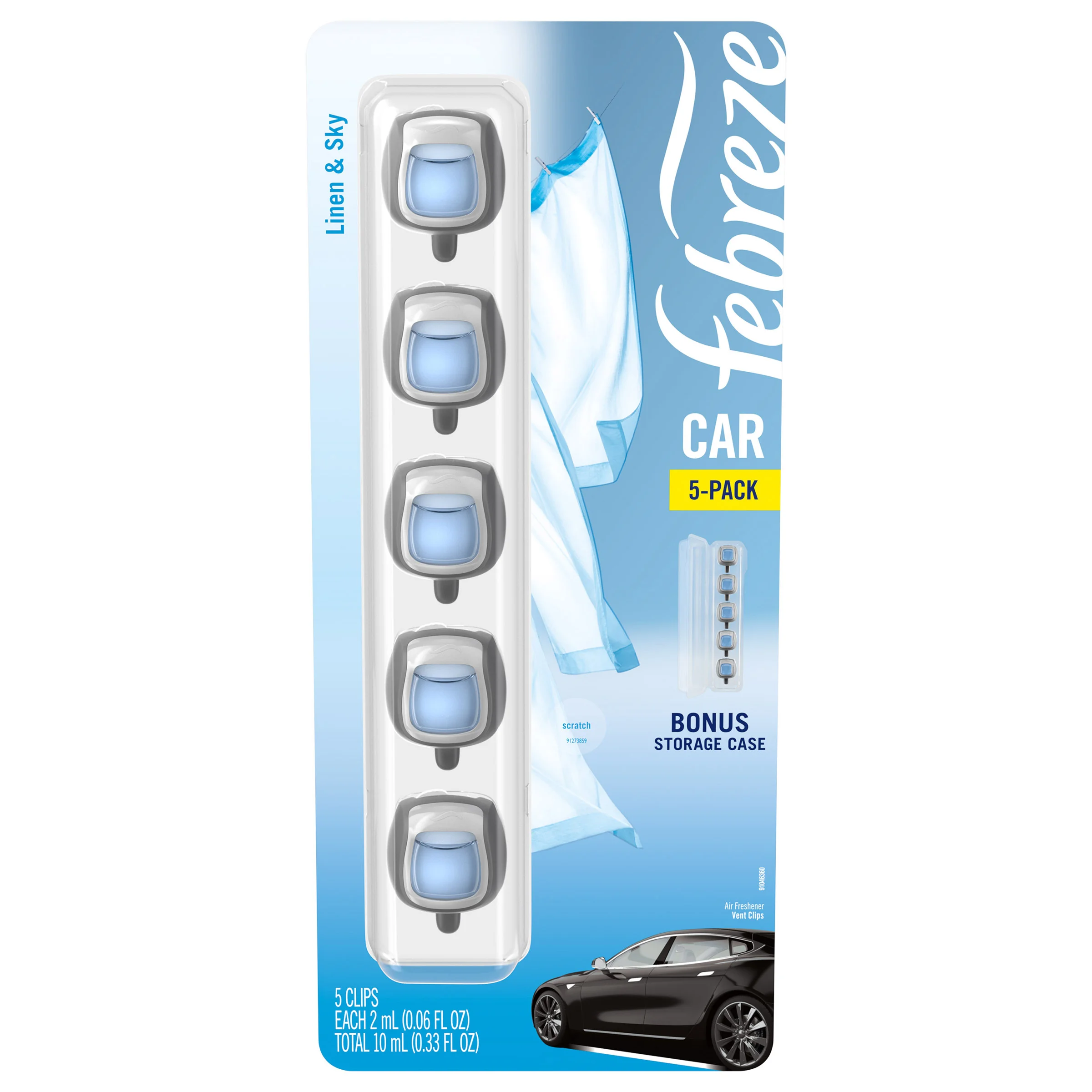 FEBREZE AIR FRESHENER 5 PACK CAR AIR VENT CLIPS