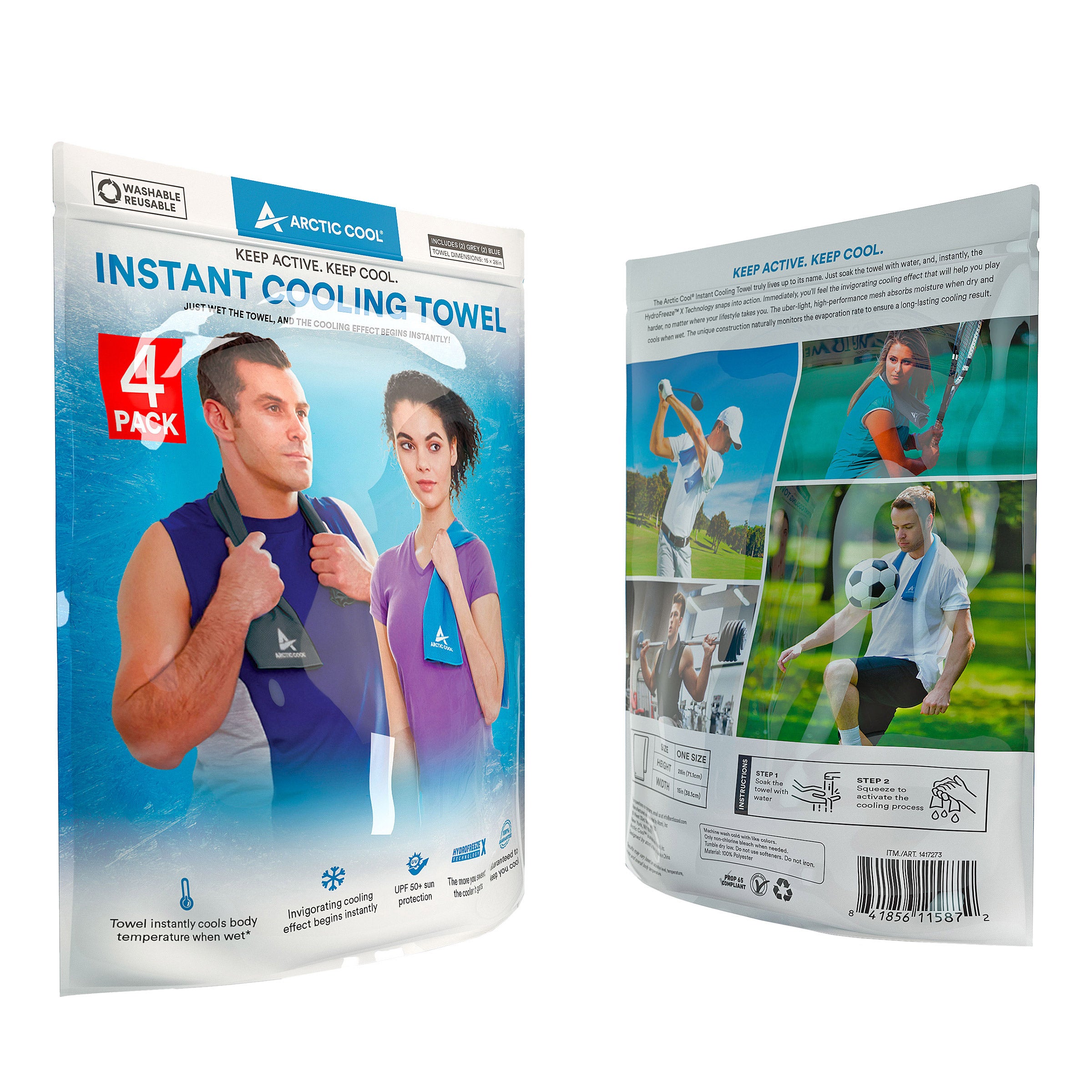 ARCTIC COOL COOLING TOWEL 4 PACK